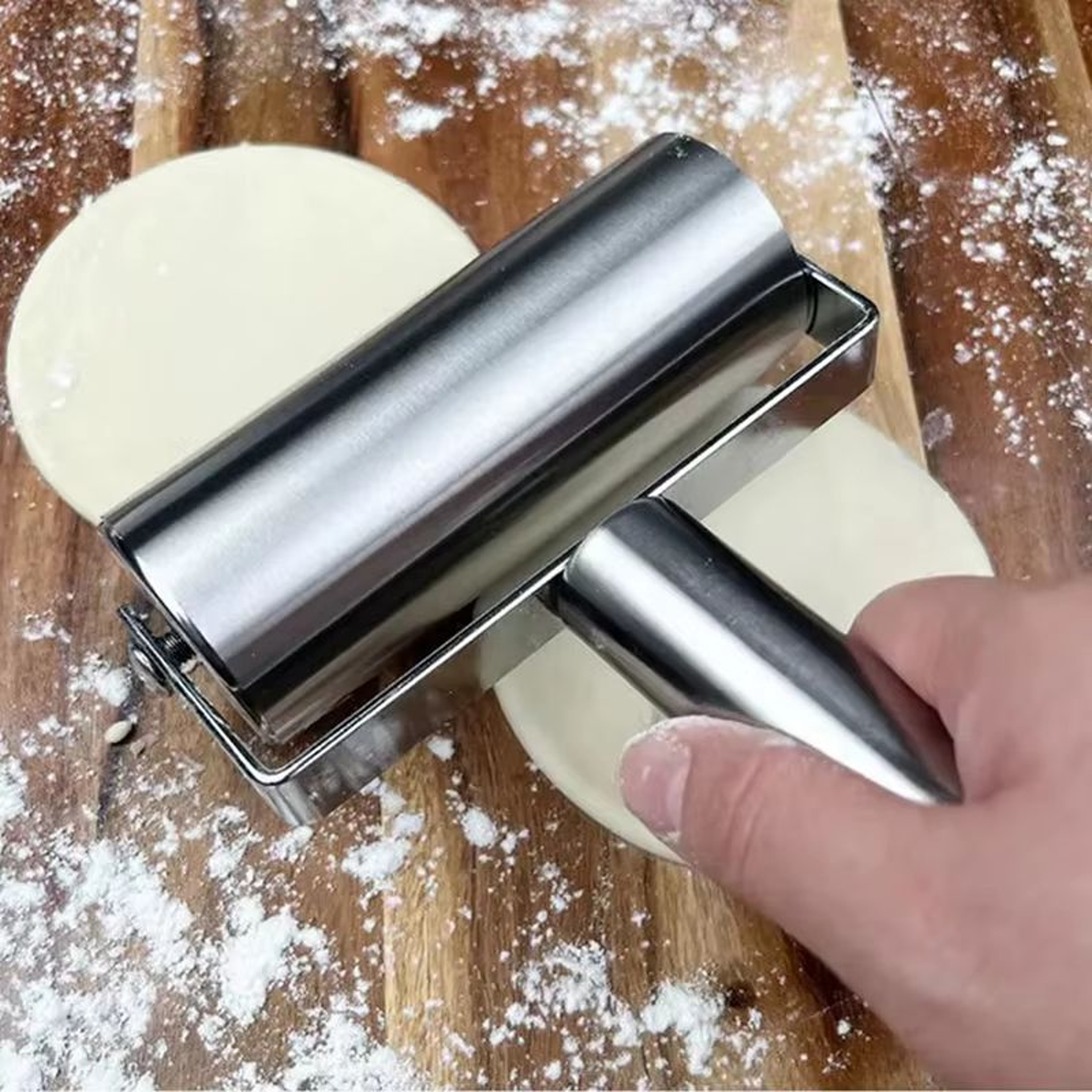 Stainless Steel Double Head Rolling Pin Non Stick Dough Roller For Pastry Pizza Noodles And Baking 0