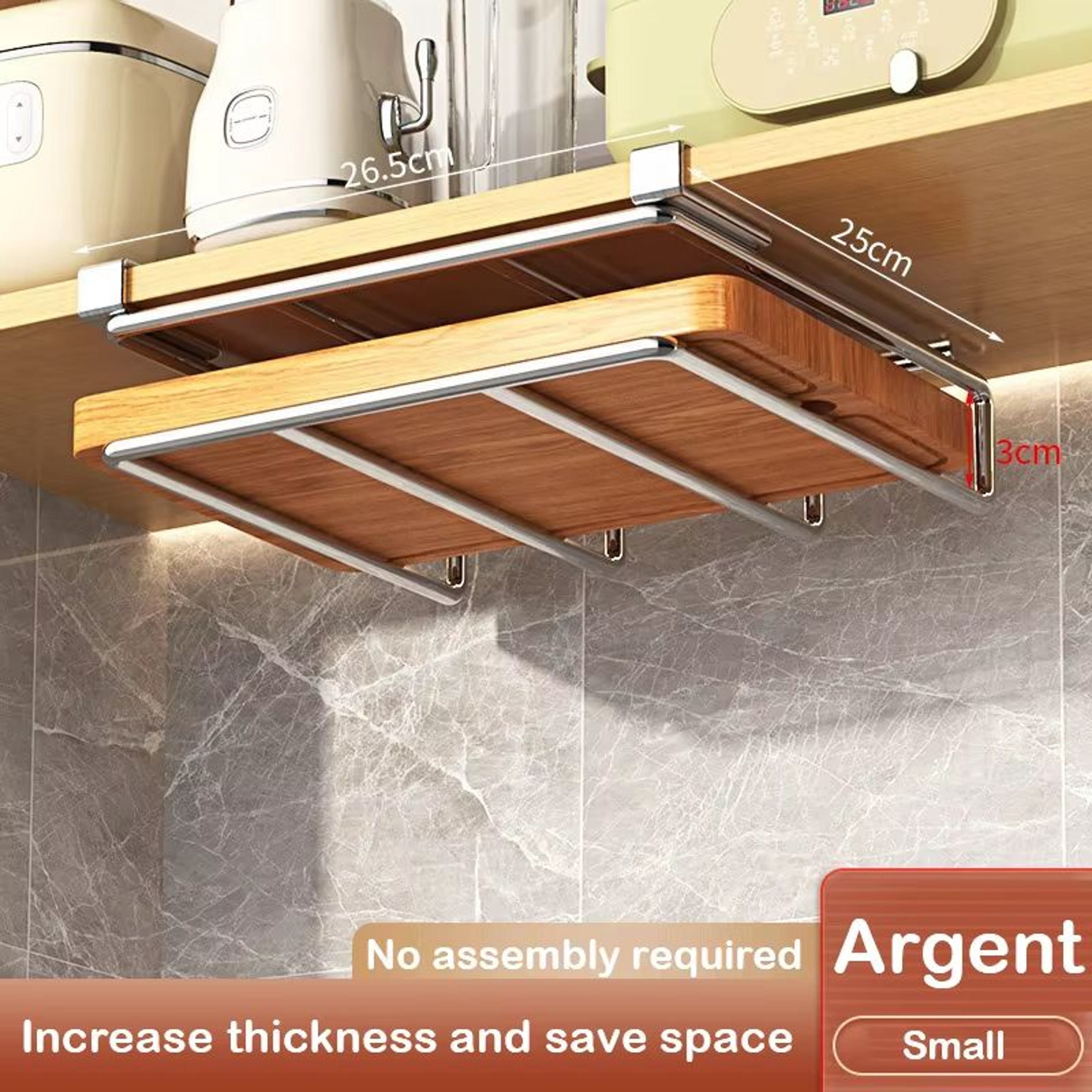 UnderCabinet Basket Storage Shelf  Cutting Board Rack For Kitchen  Home Organisers 8