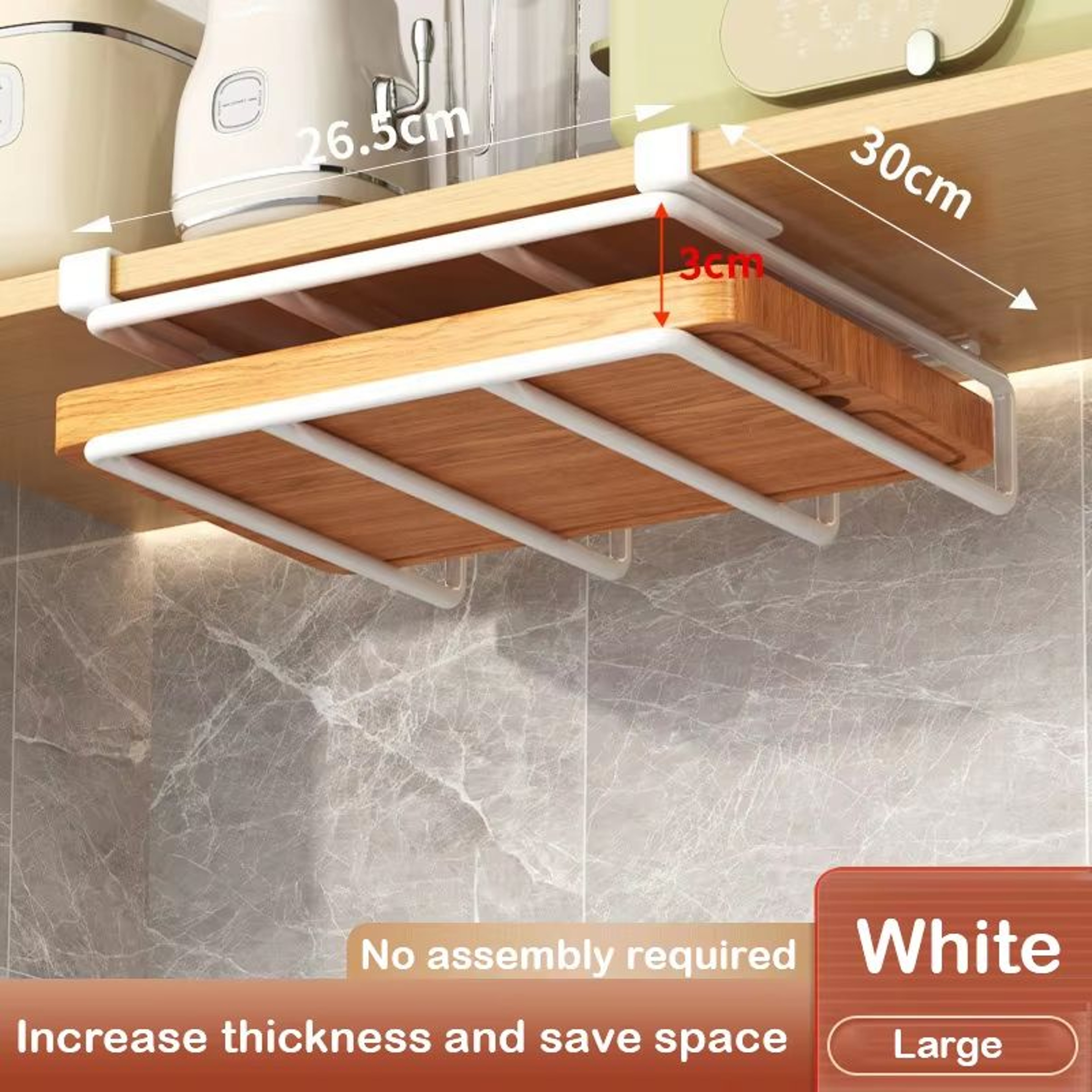 UnderCabinet Basket Storage Shelf  Cutting Board Rack For Kitchen  Home Organisers 29
