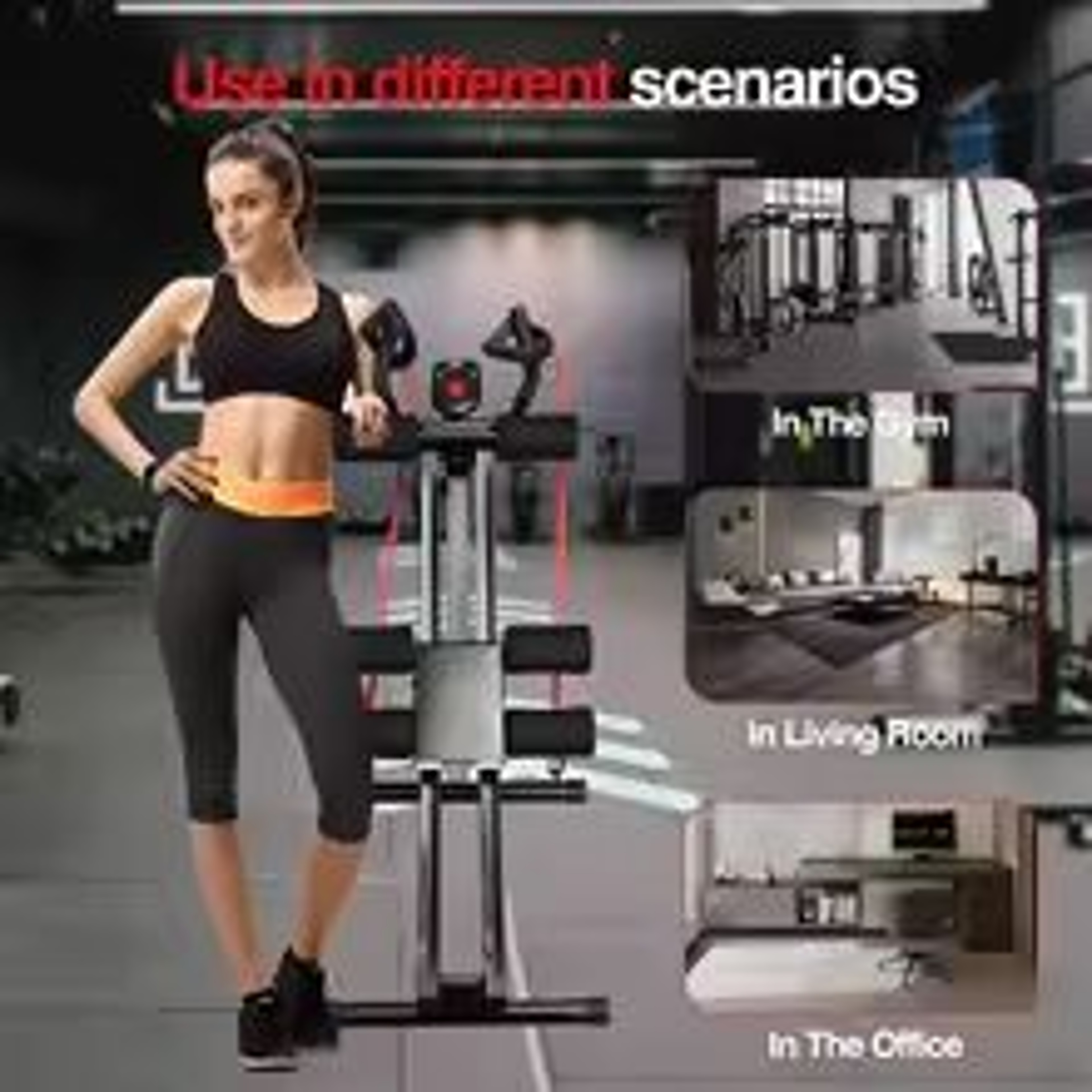 DualTrack Adjustable Height Ab Crunch Machine 3