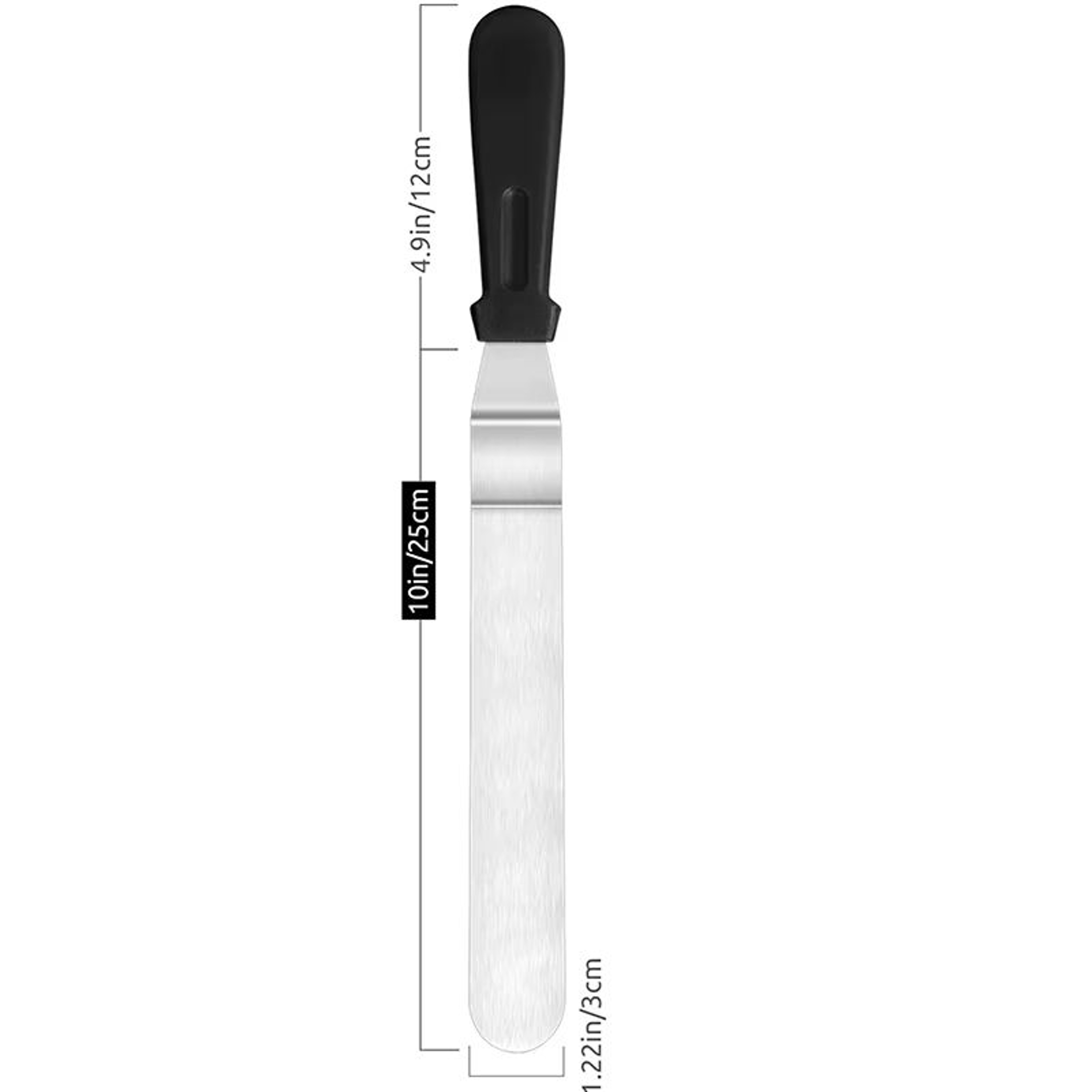 LMETJMA Stainless Steel Offset Icing Spatula For Smooth Cake Decorating 8