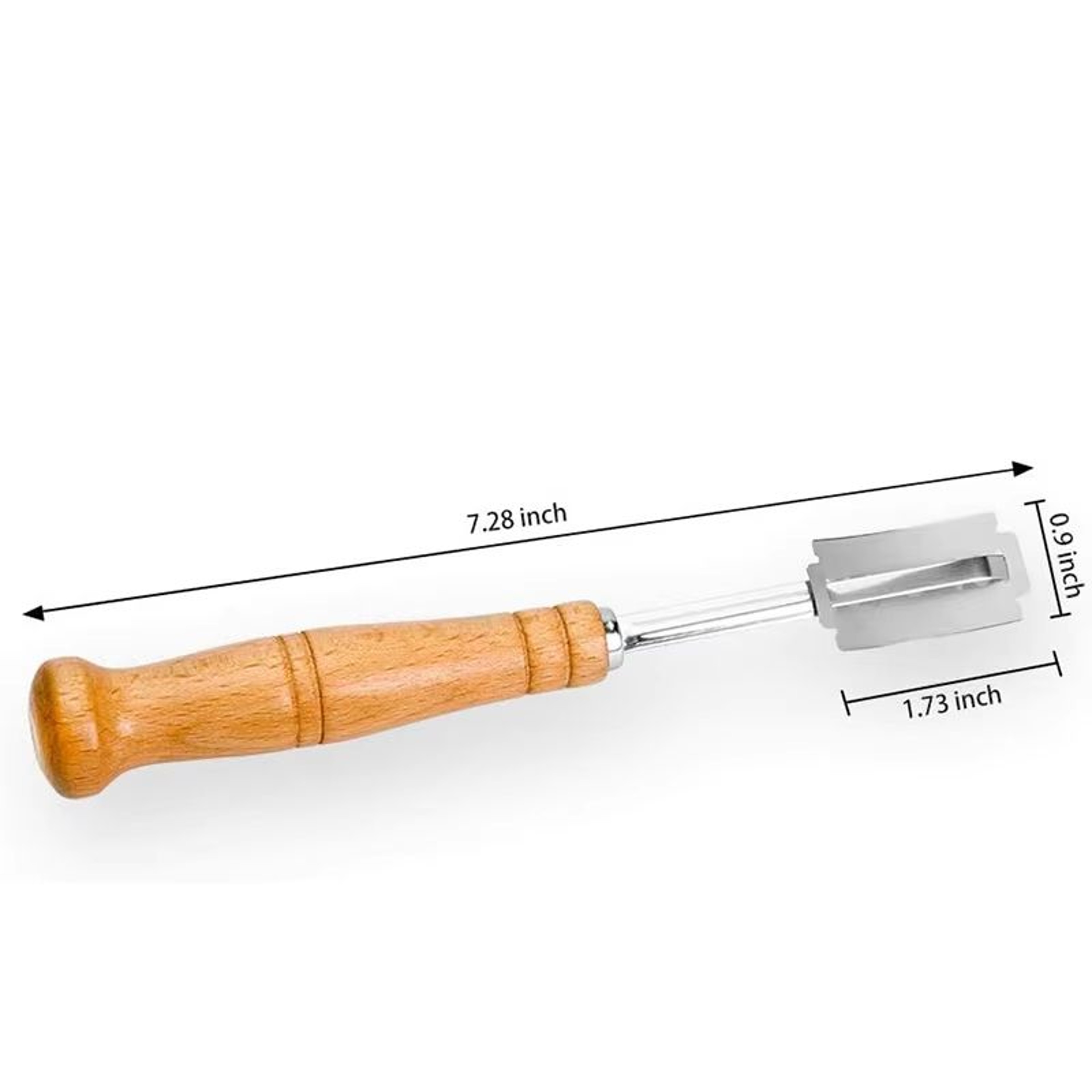 LMETJMA Premium Stainless Steel Bread Lame With Wooden Handle And Replacement Blades 3
