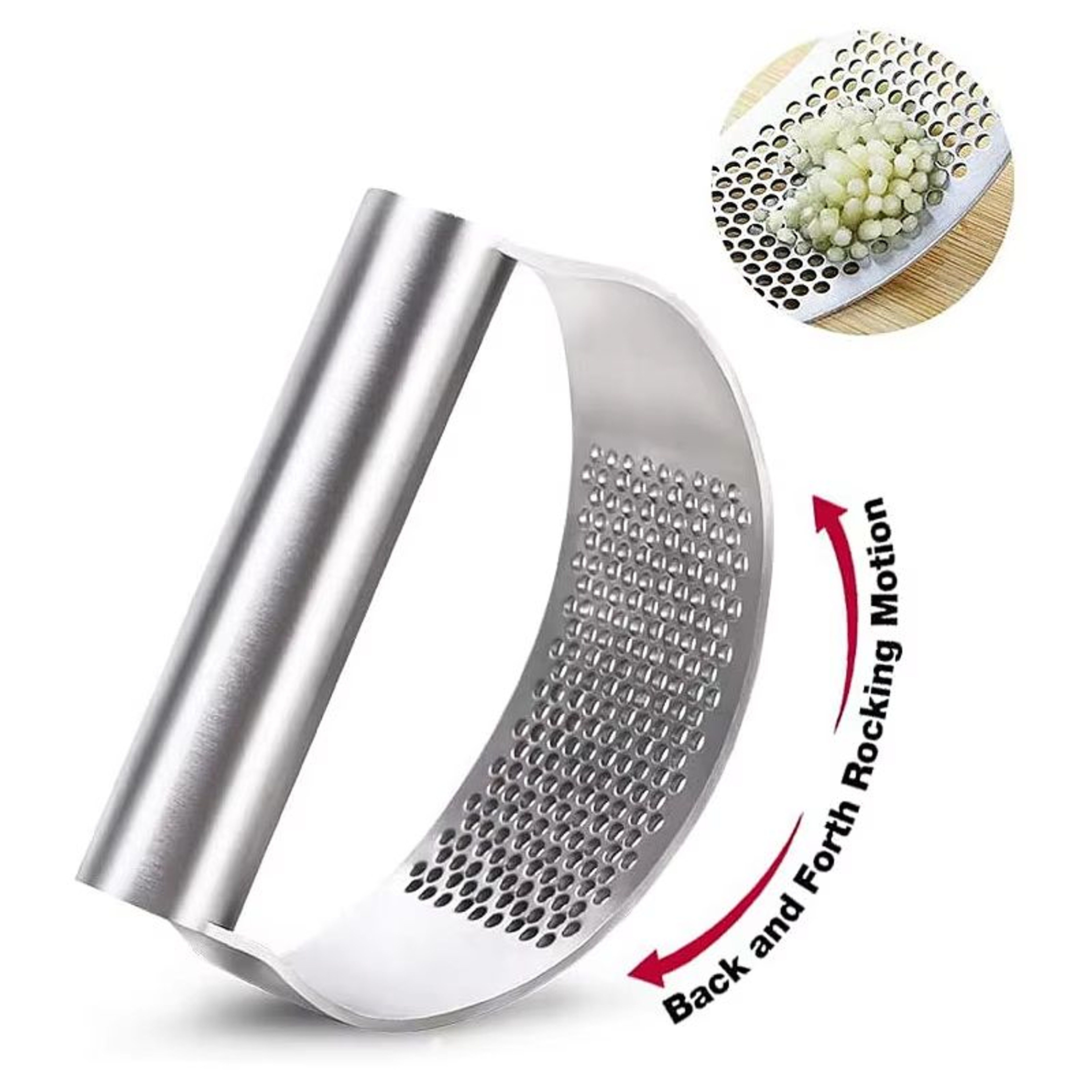 Upgraded Stainless Steel Garlic Press Rocker For Easy Mincing And Crushing 3