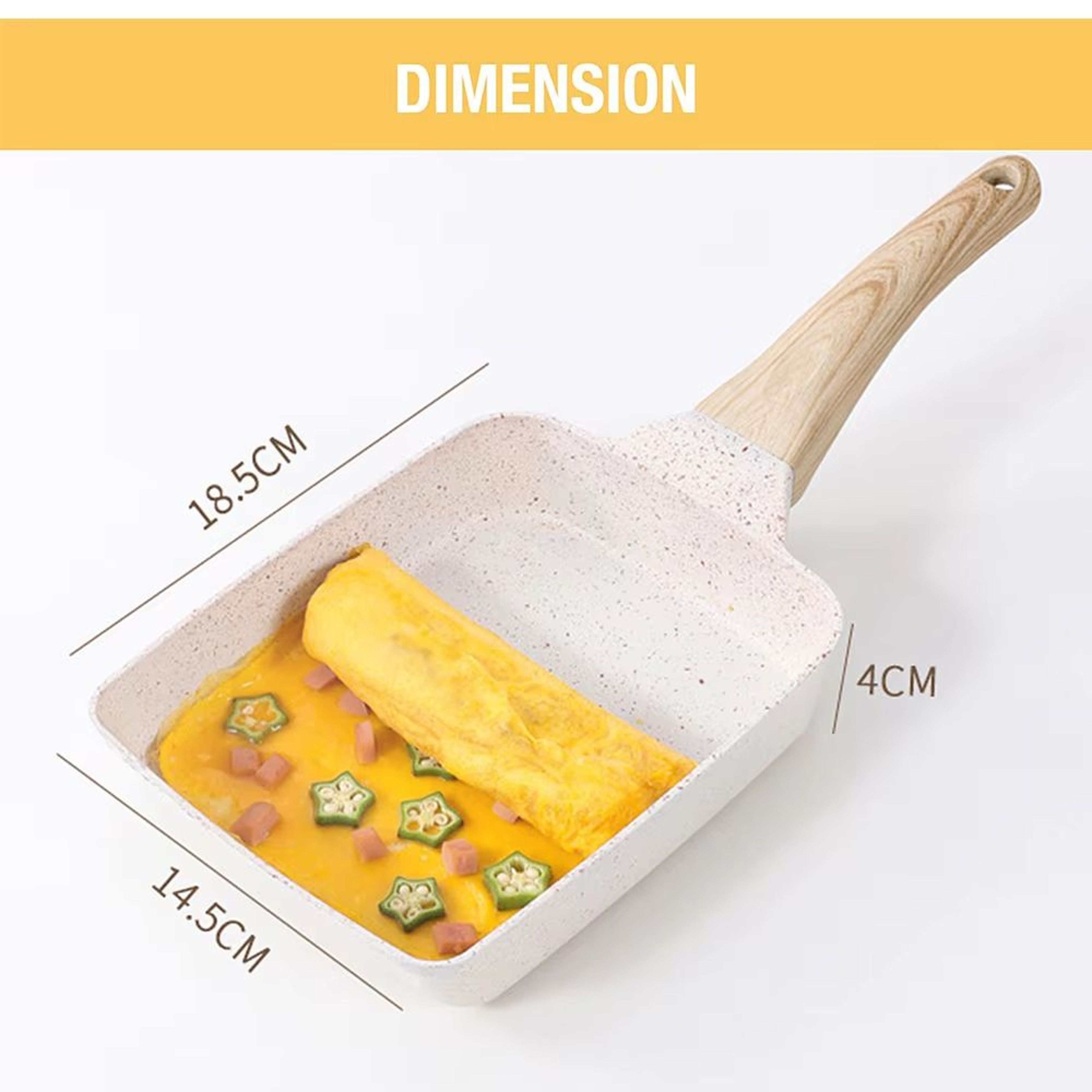 Nonstick Japanese Tamagoyaki Pan With Detachable Anti Scalding Handle 4
