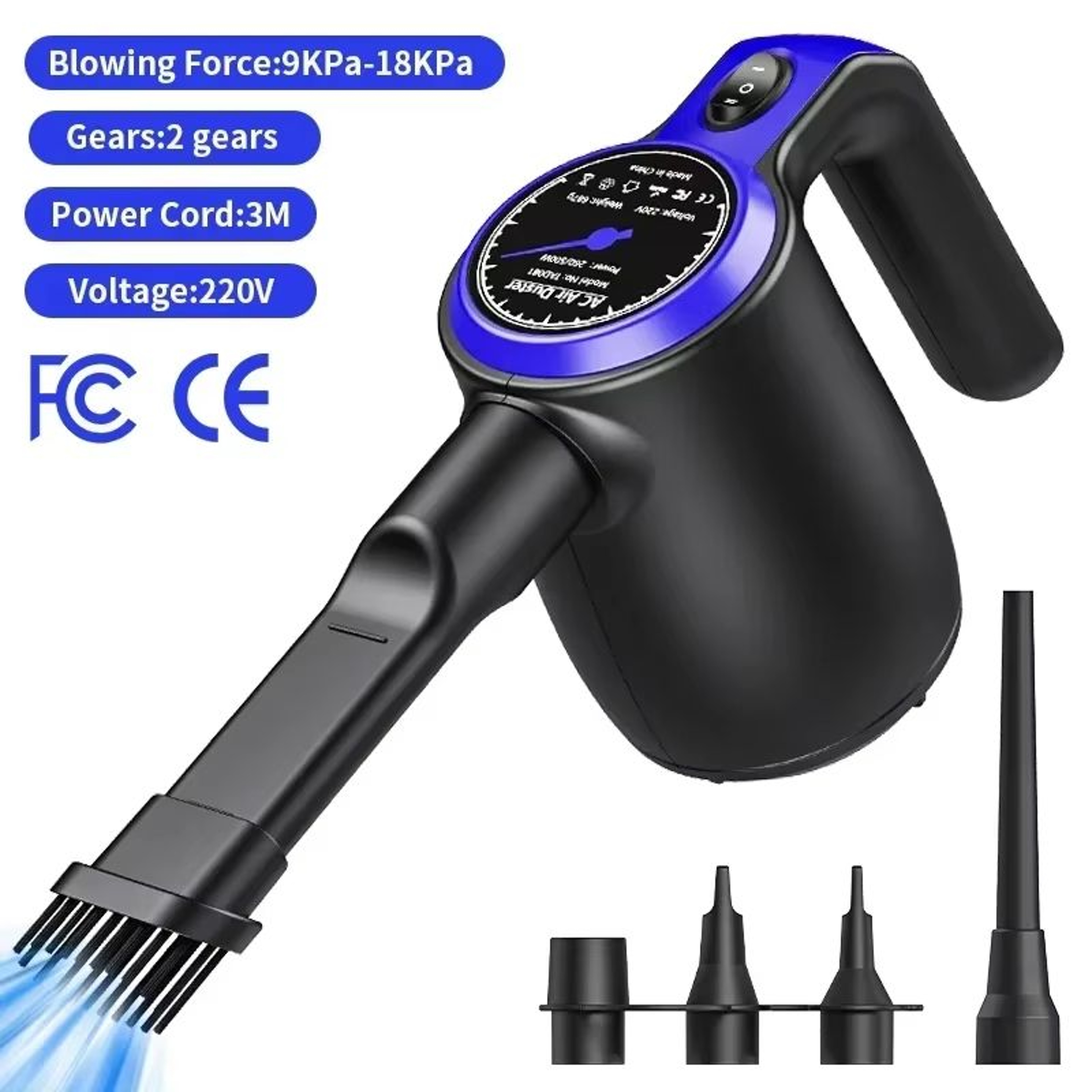 500W Electric Air Duster High Power Reusable Air Blower For PC Keyboard And Electronics Cleaning 7
