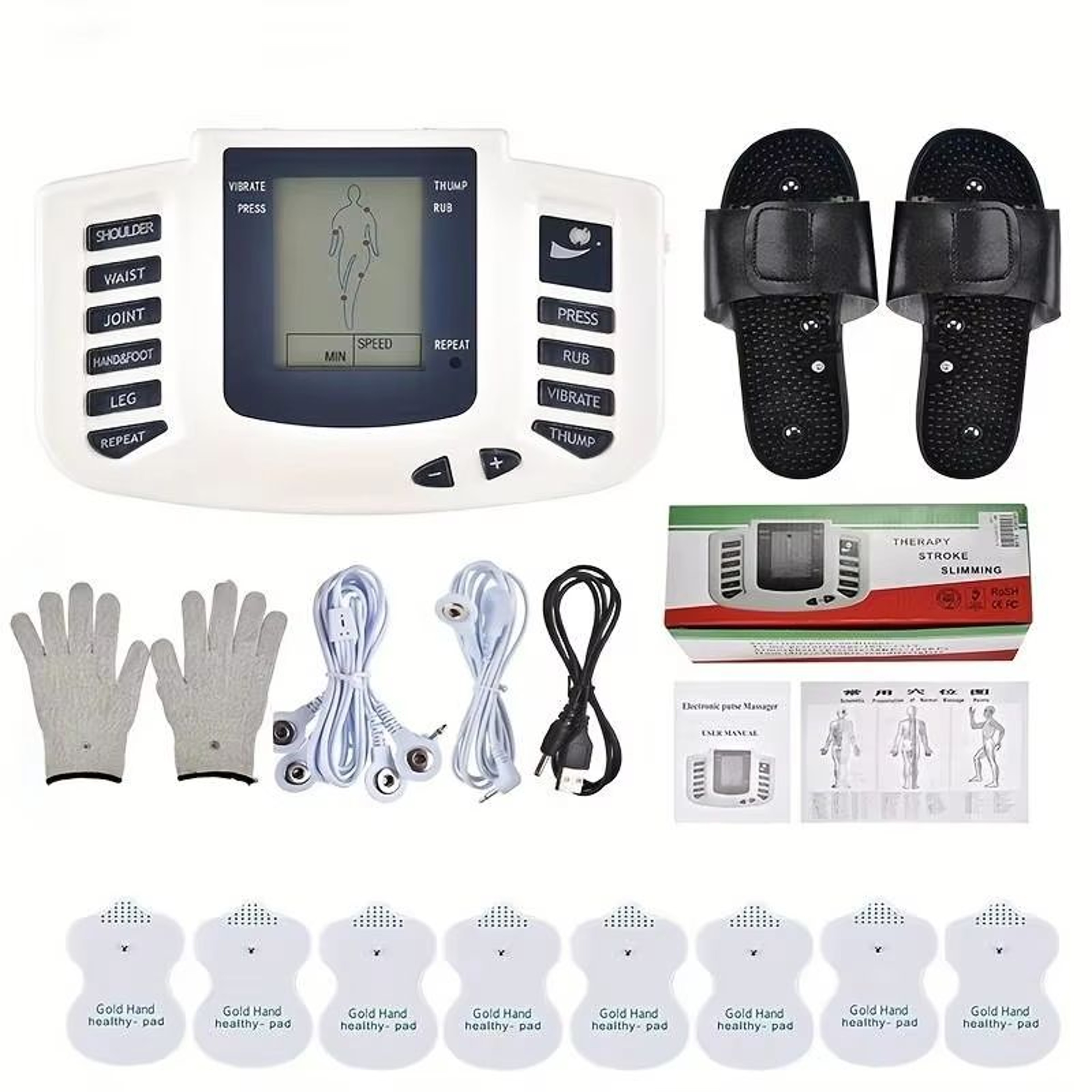 Full Body TENS EMS Muscle Electrostimulator Digital Acupuncture Therapy Massager With 16 Pads 1