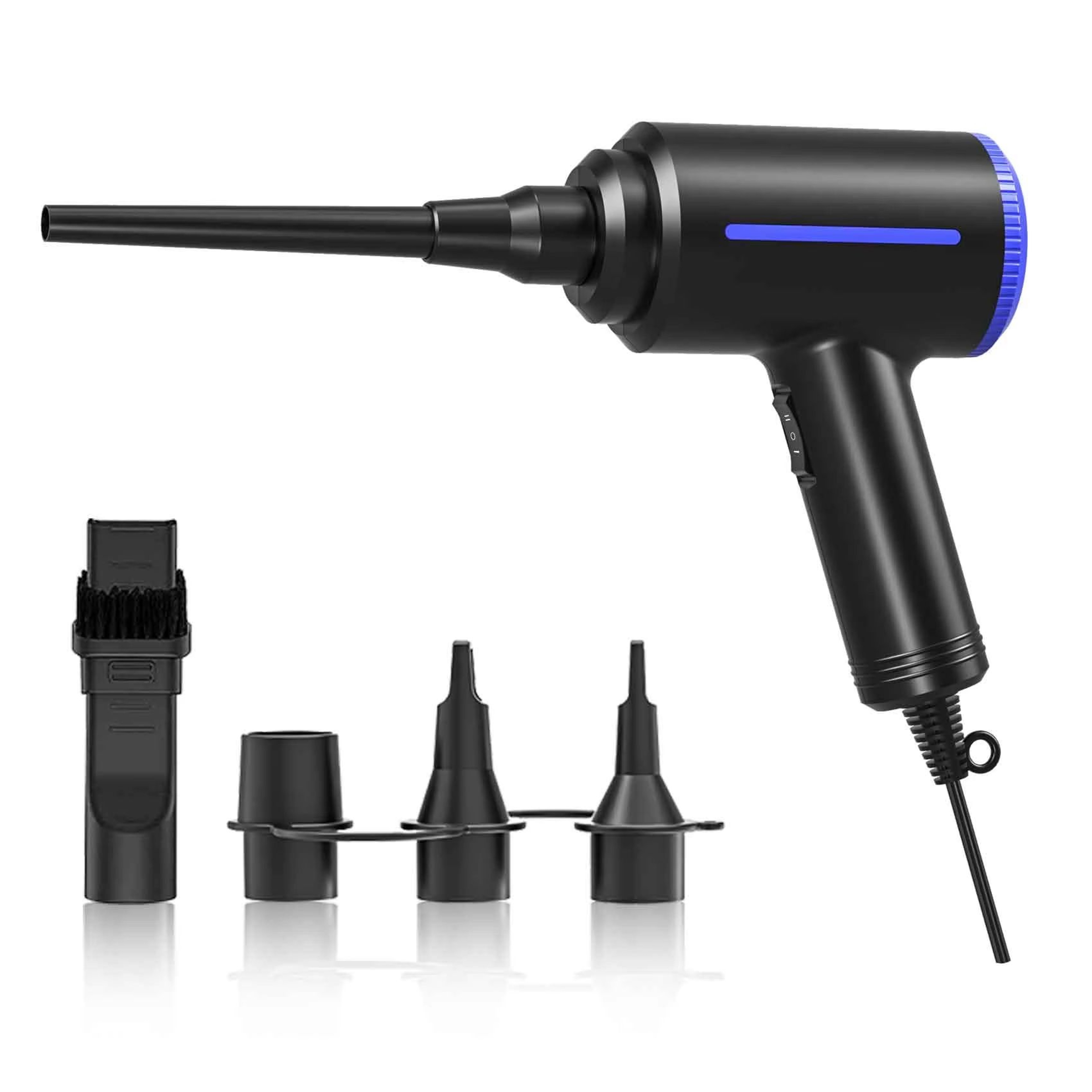 500W Electric Compressed Air Duster Blower For PC Keyboard Cleaning And Inflatable Air Pump 5