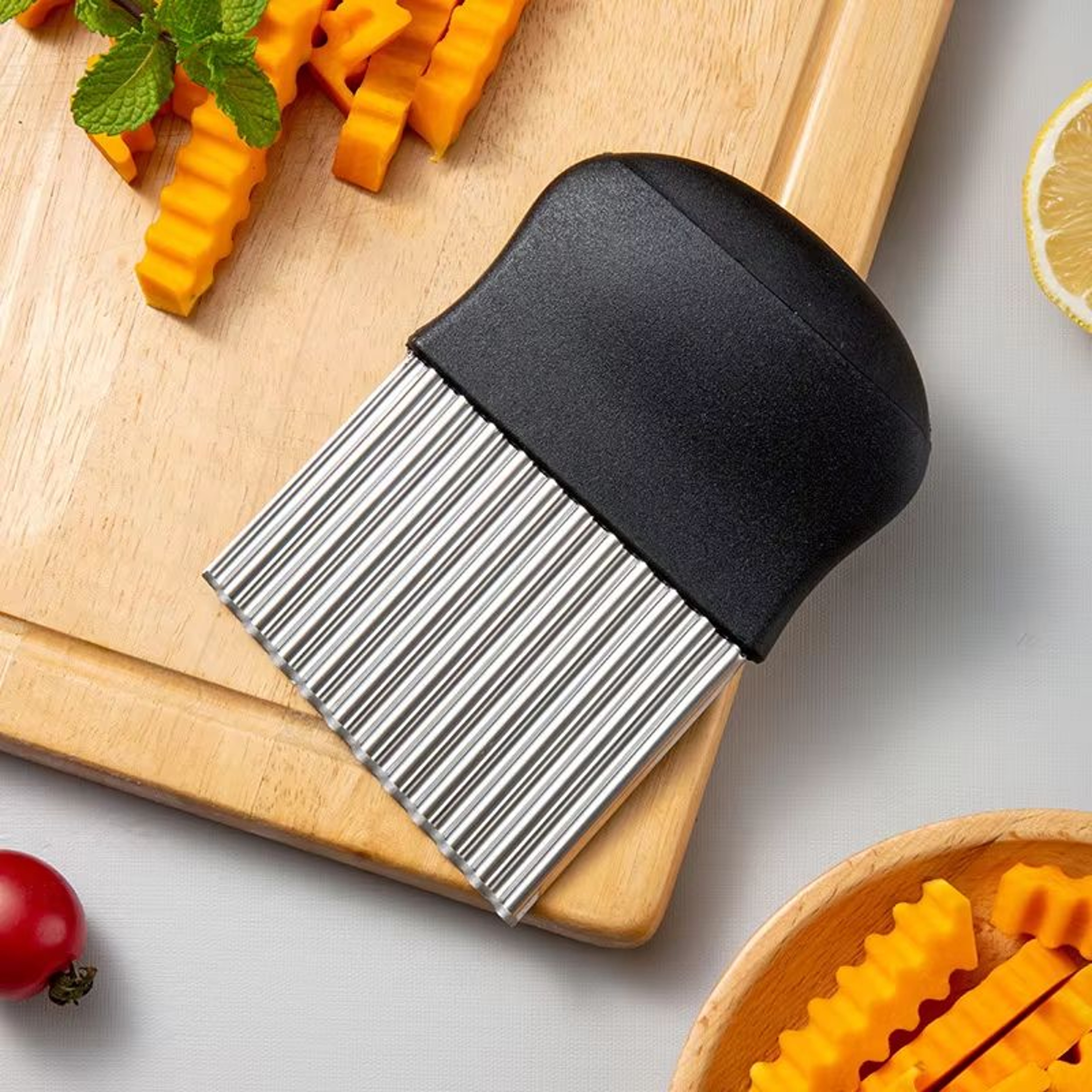 Stainless Steel Potato Cutter Slicer Crinkle Wavy French Fry And Vegetable Cutting Tool 0