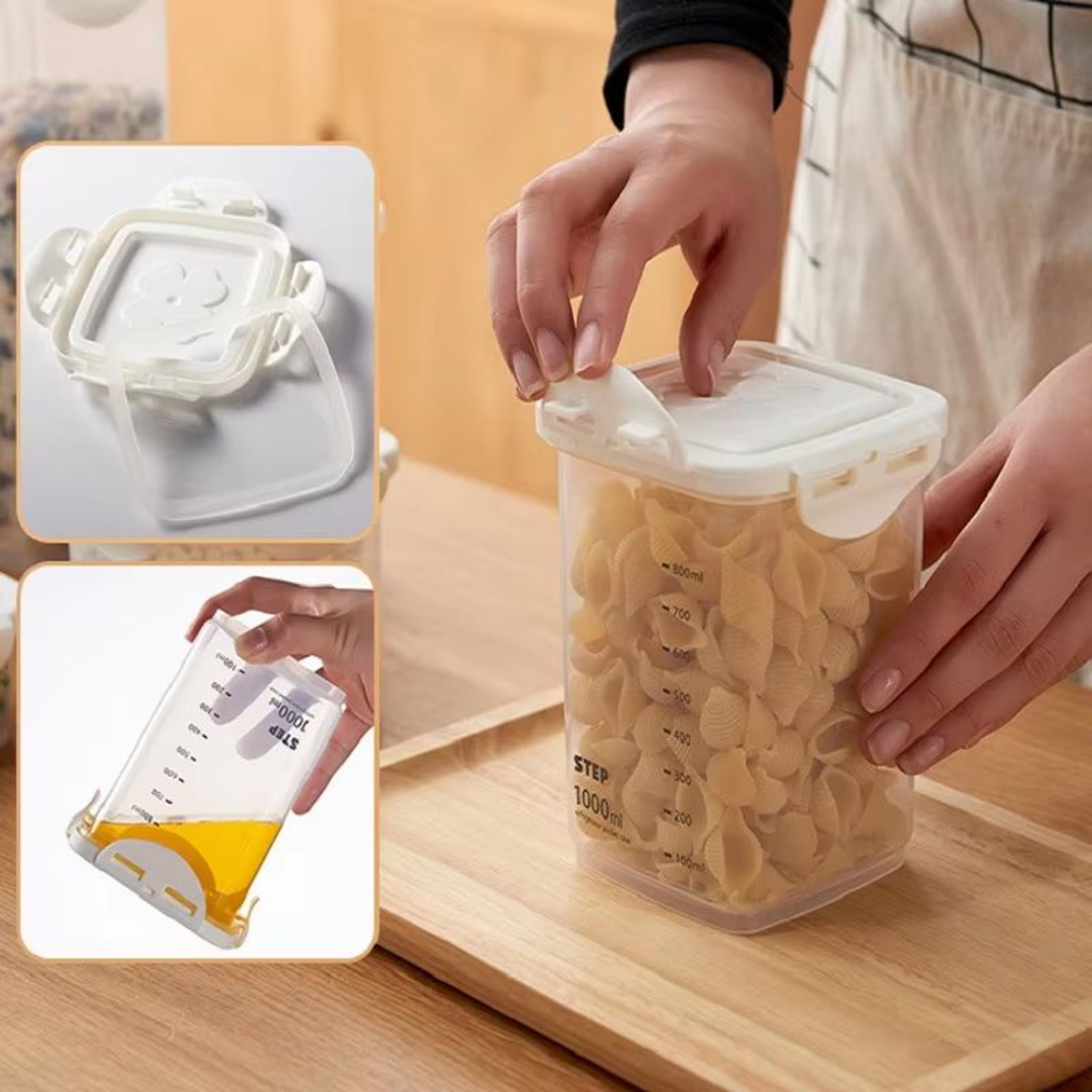 Airtight Food Sealed Jar Storage Bottle For Grains And Dry Goods Fresh Keeping Container 4