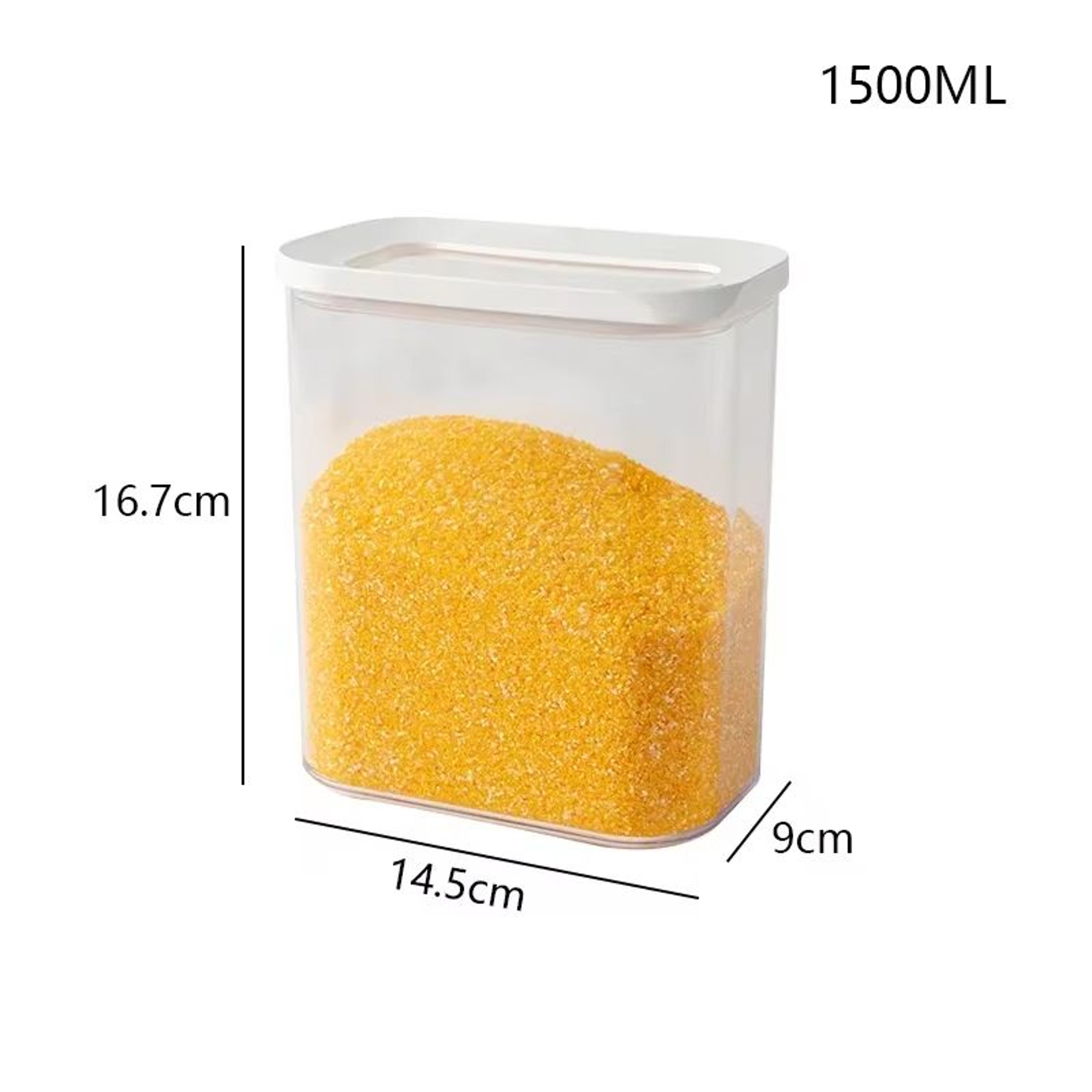 Airtight Plastic Sealed Storage Box Transparent Food Container For Coffee Beans And Cereal Organiza 8