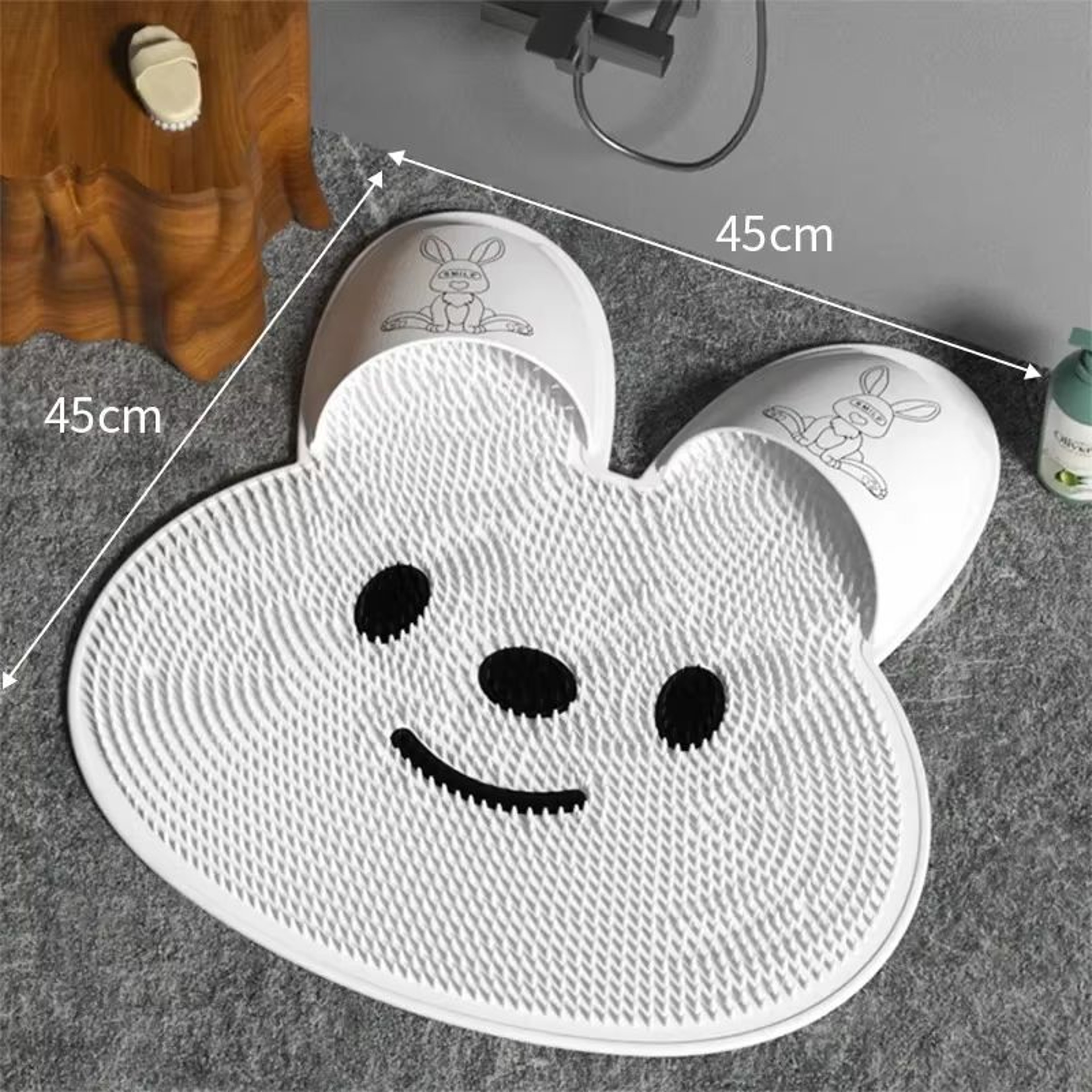 Silicone Anti Slip Foot Massage Shower Mat With Dead Skin Removal And Back Massage Nodes 7