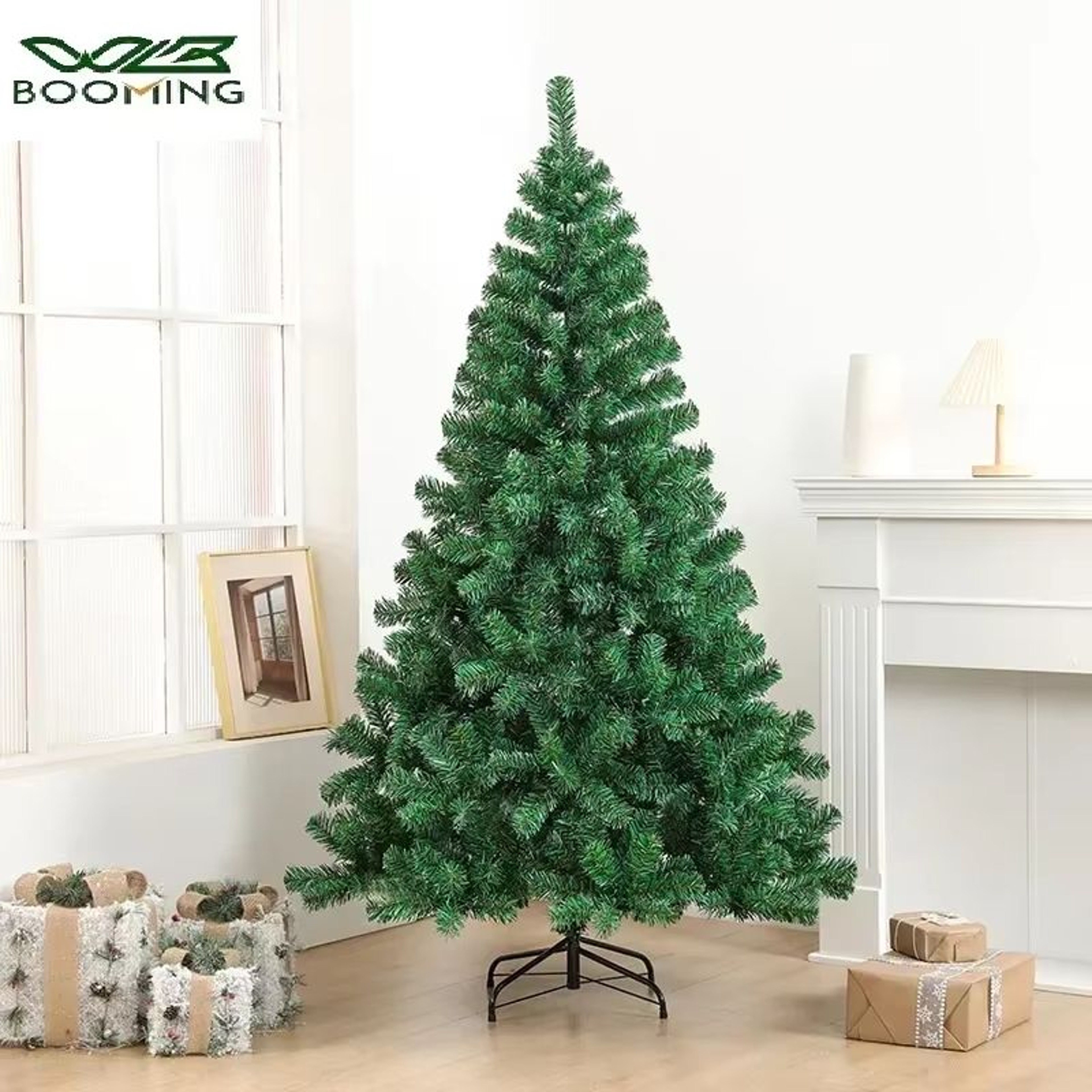 PVC Large Artificial Christmas Tree Encrypted Green Simulation Tree For Indoor And Outdoor Holiday  0