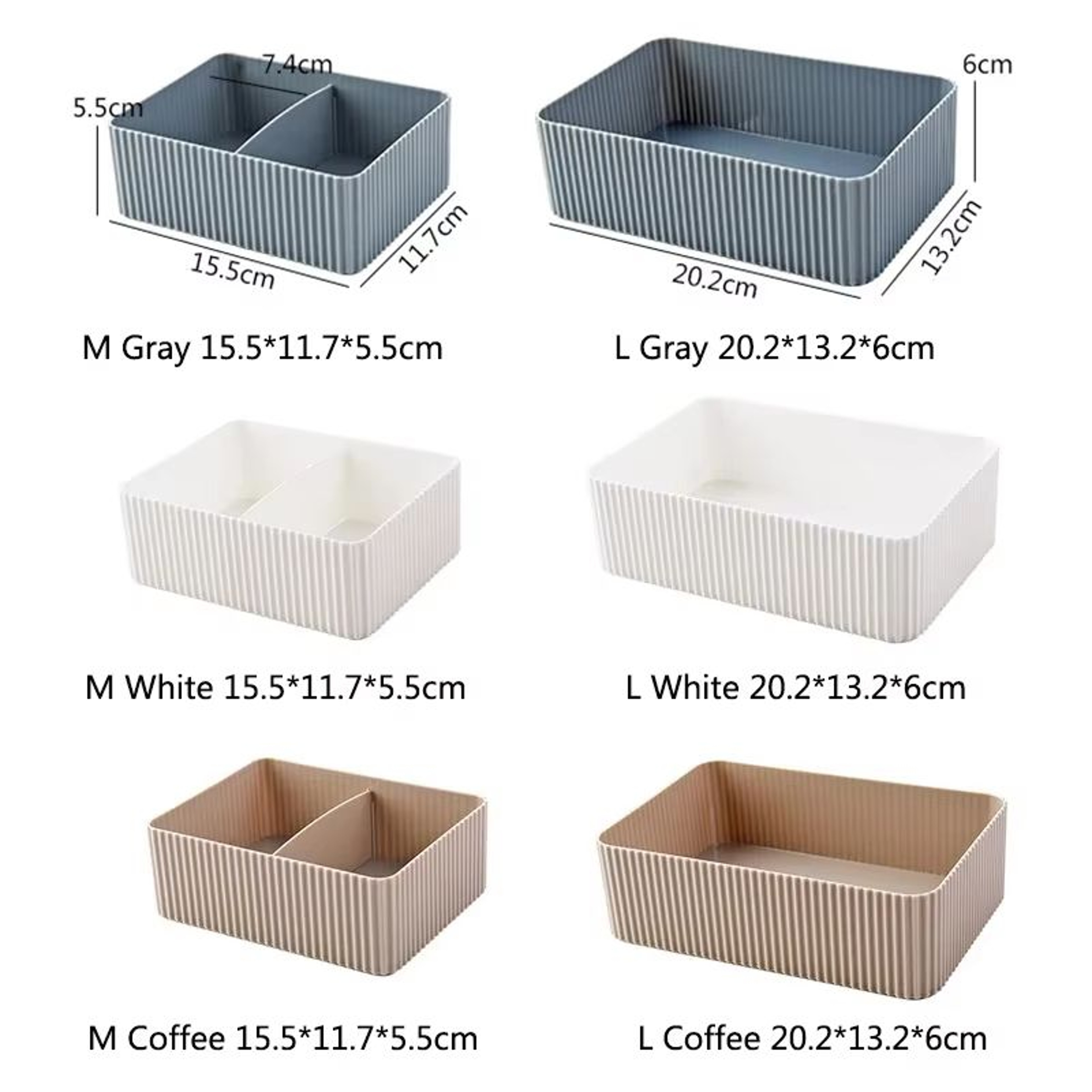 Plastic Grid Desktop Storage Box Organizer For Makeup Office Bathroom And Closet Essentials 5