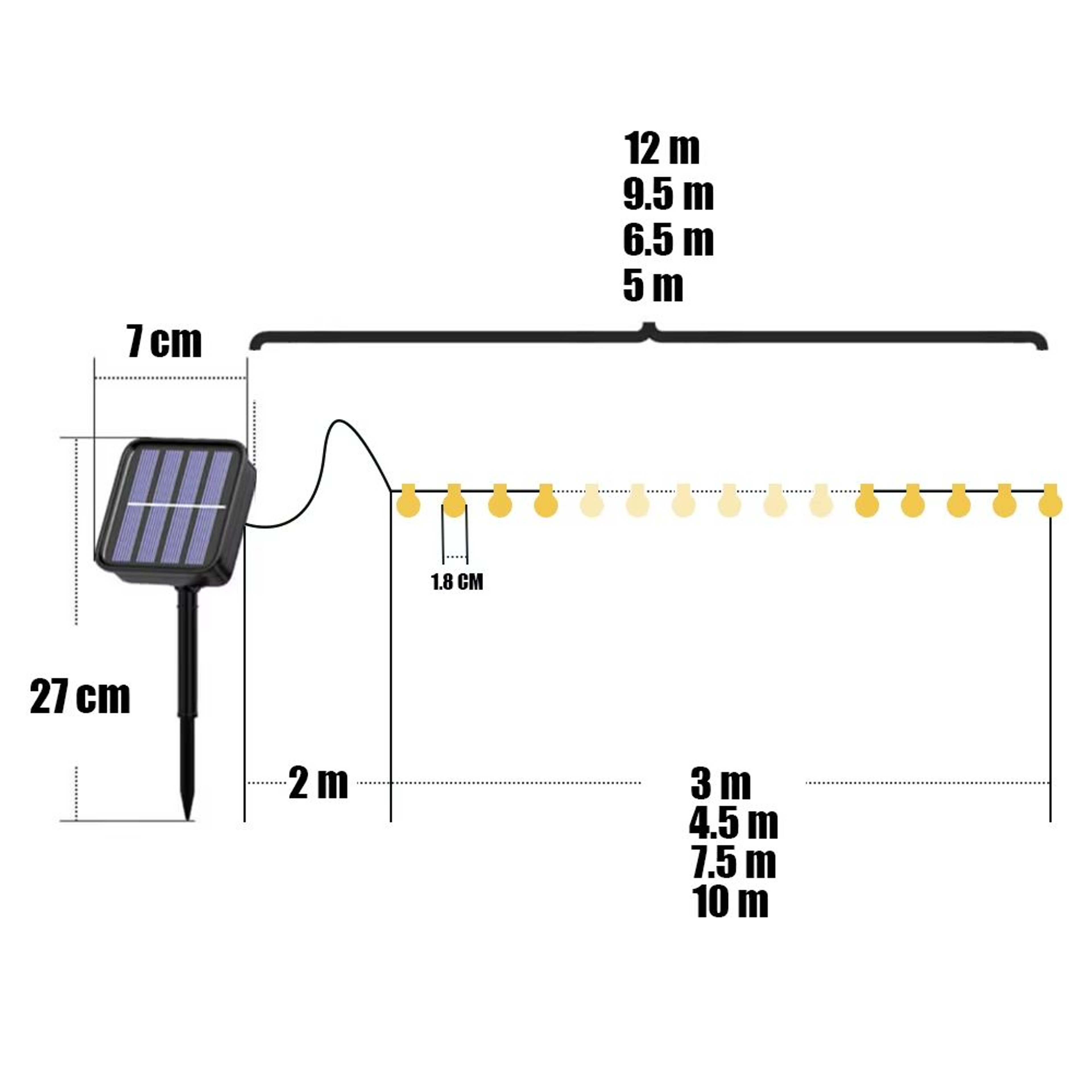 Solar Outdoor String Lights 200 LED Crystal Globe Waterproof Fairy Lights For Garden And Party Deco 5