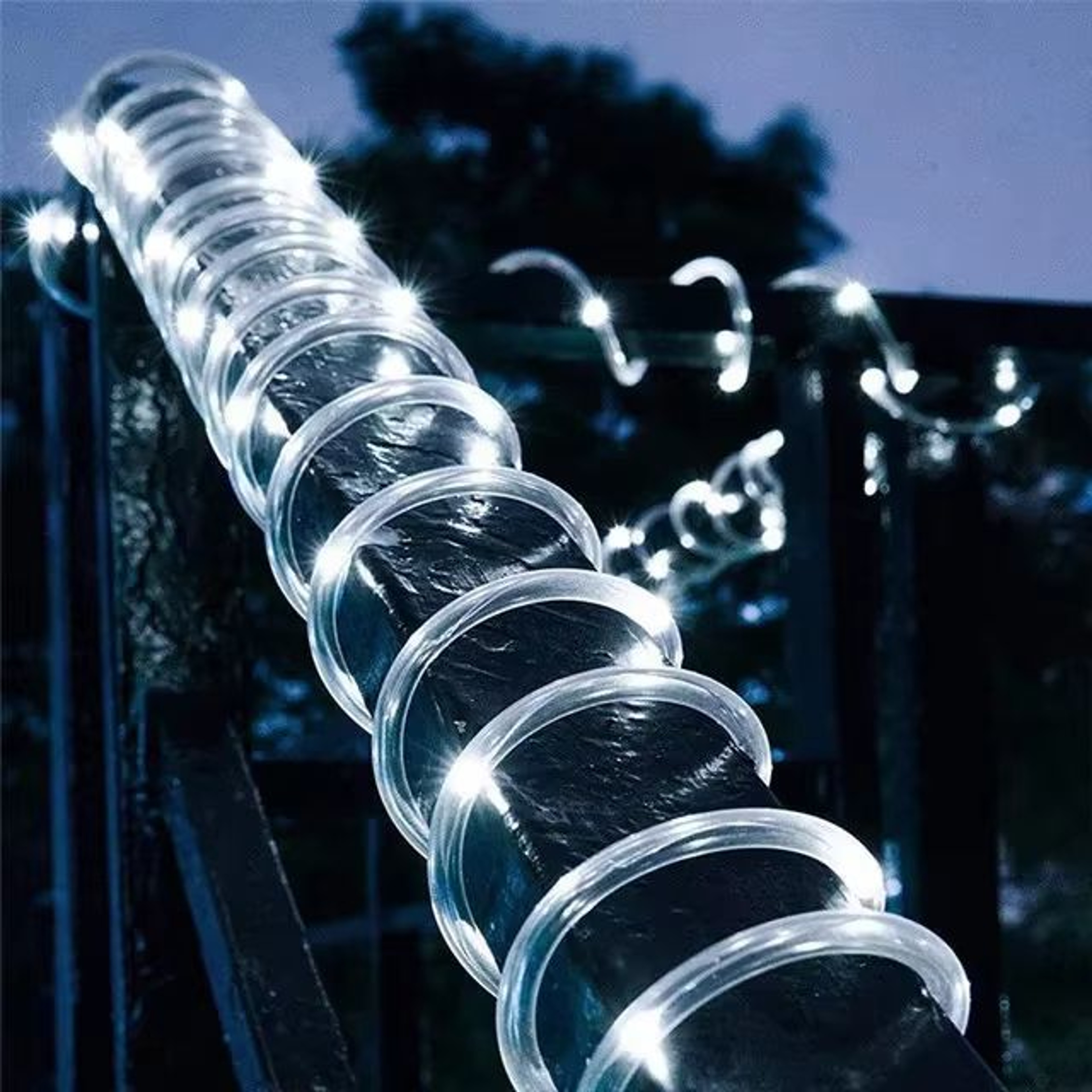 Solar LED Rope Tube String Lights Outdoor Garden And Christmas Decoration Flexible Fairy Light Garl 8