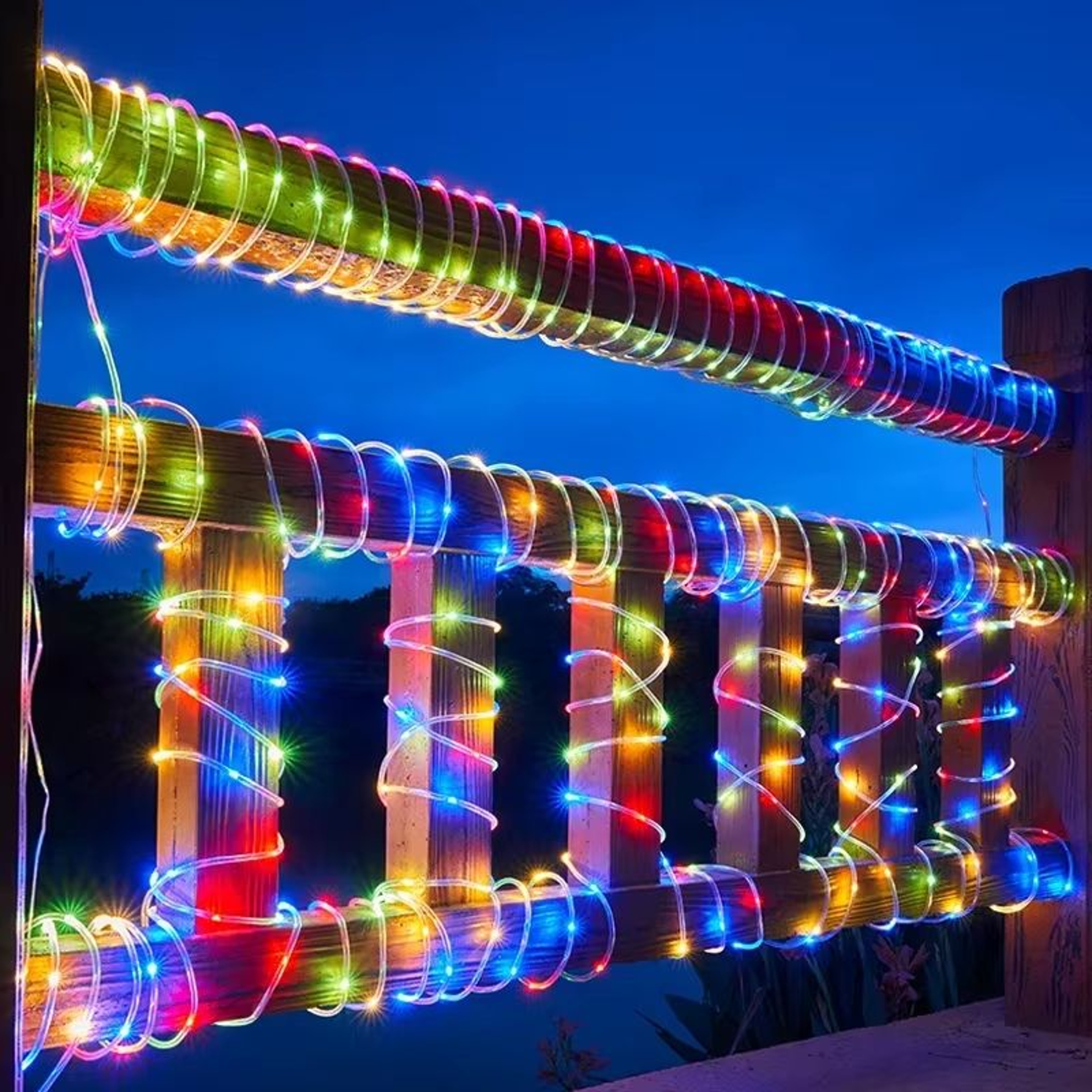 Outdoor Solar Tube Rope LED String Lights For Garden Christmas And Party Decor 3