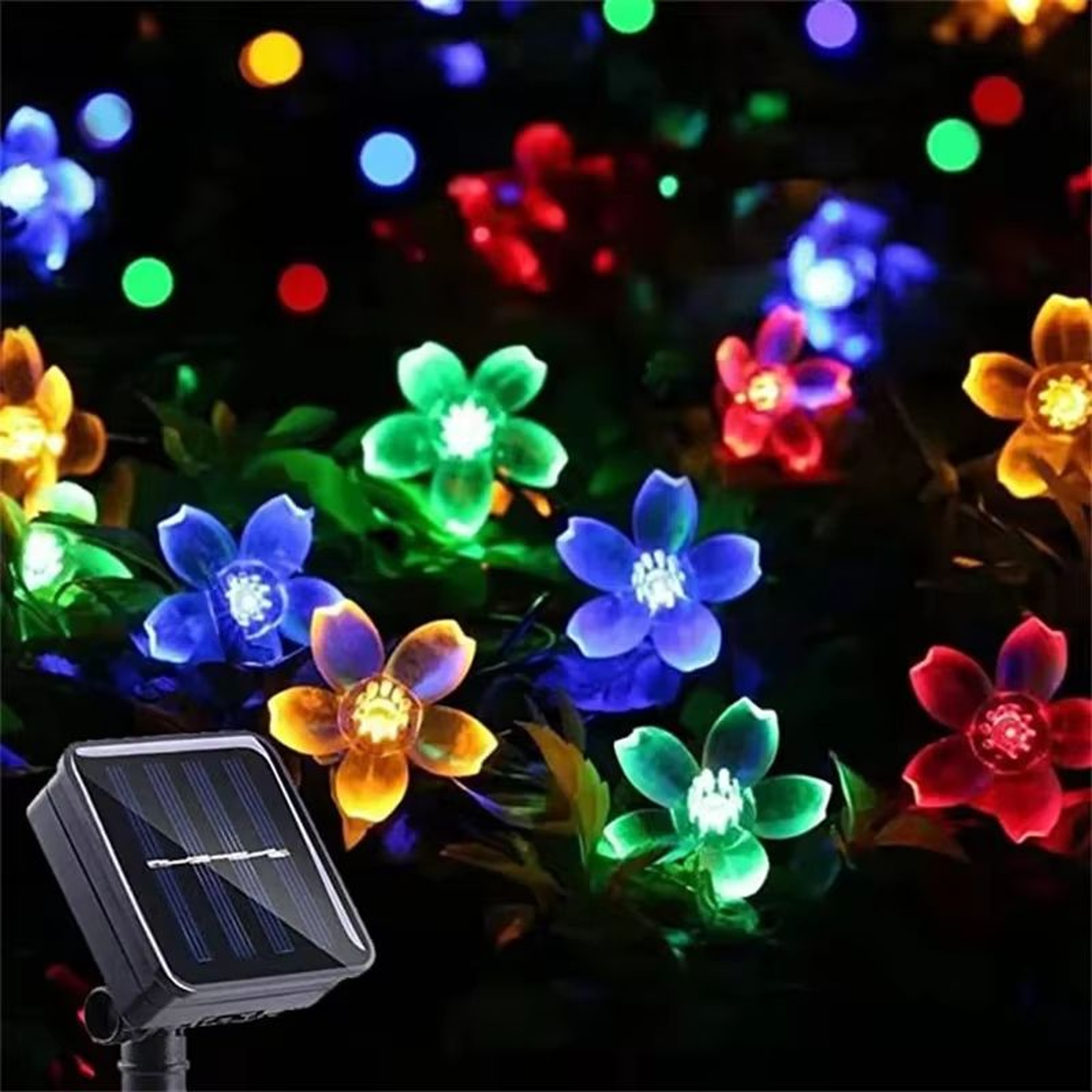 Solar Cherry Blossom Flower String Lights Waterproof Outdoor Garden Decoration 9