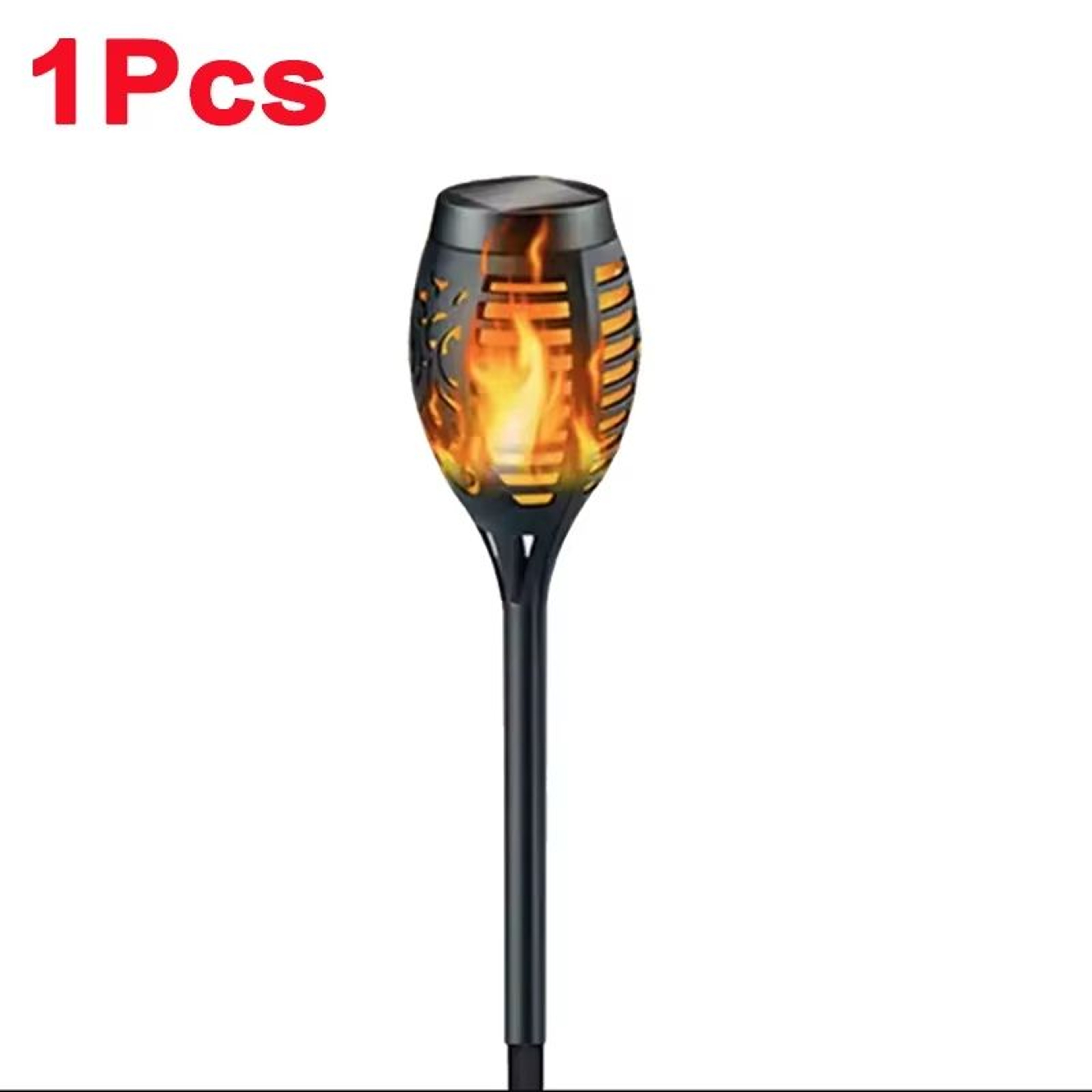 Solar Flame Torch Lights Flickering Waterproof Outdoor Garden And Pathway Decor Set 7