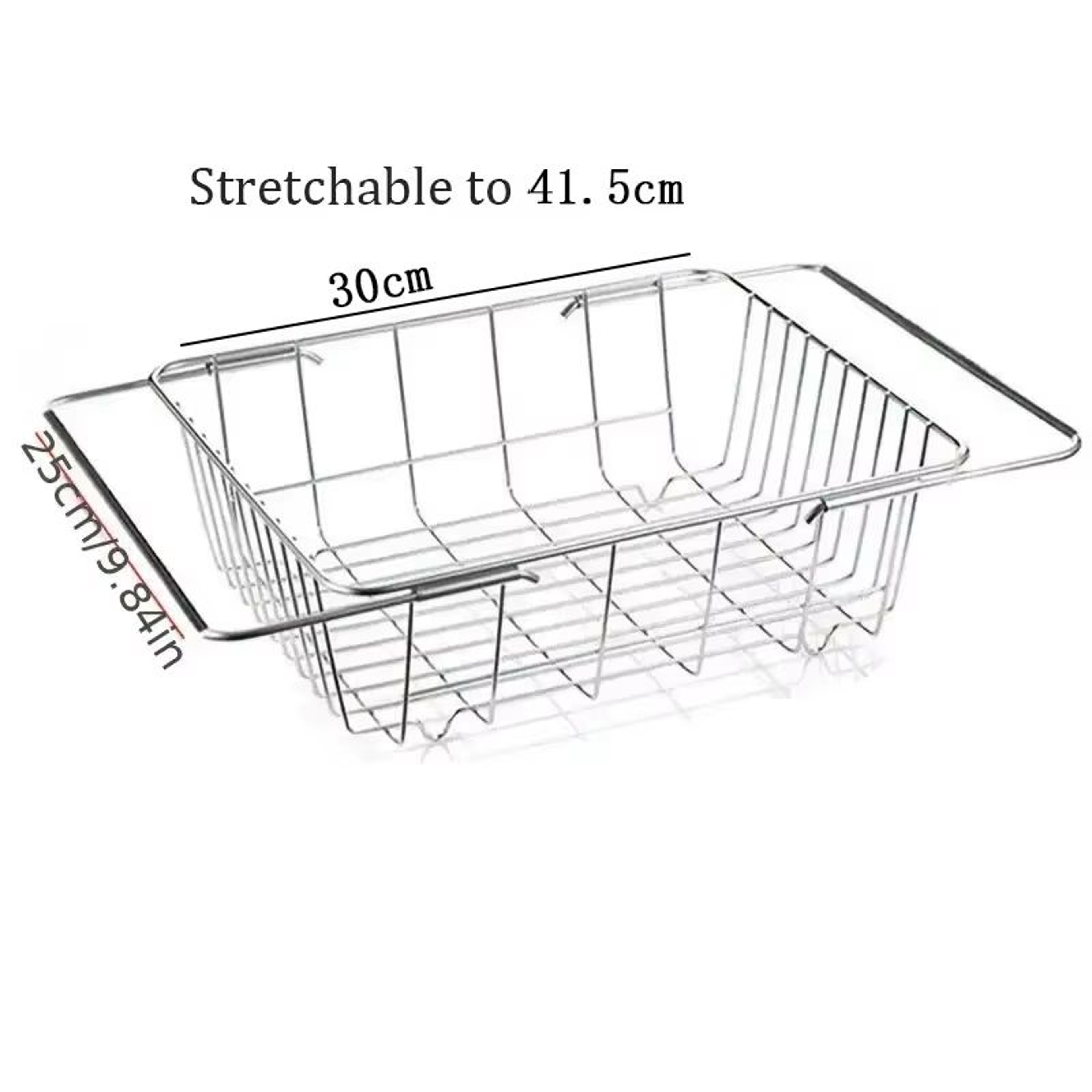 Retractable Sink Drain Rack Adjustable Dish And Produce Washing Basket For Kitchen Sink 7