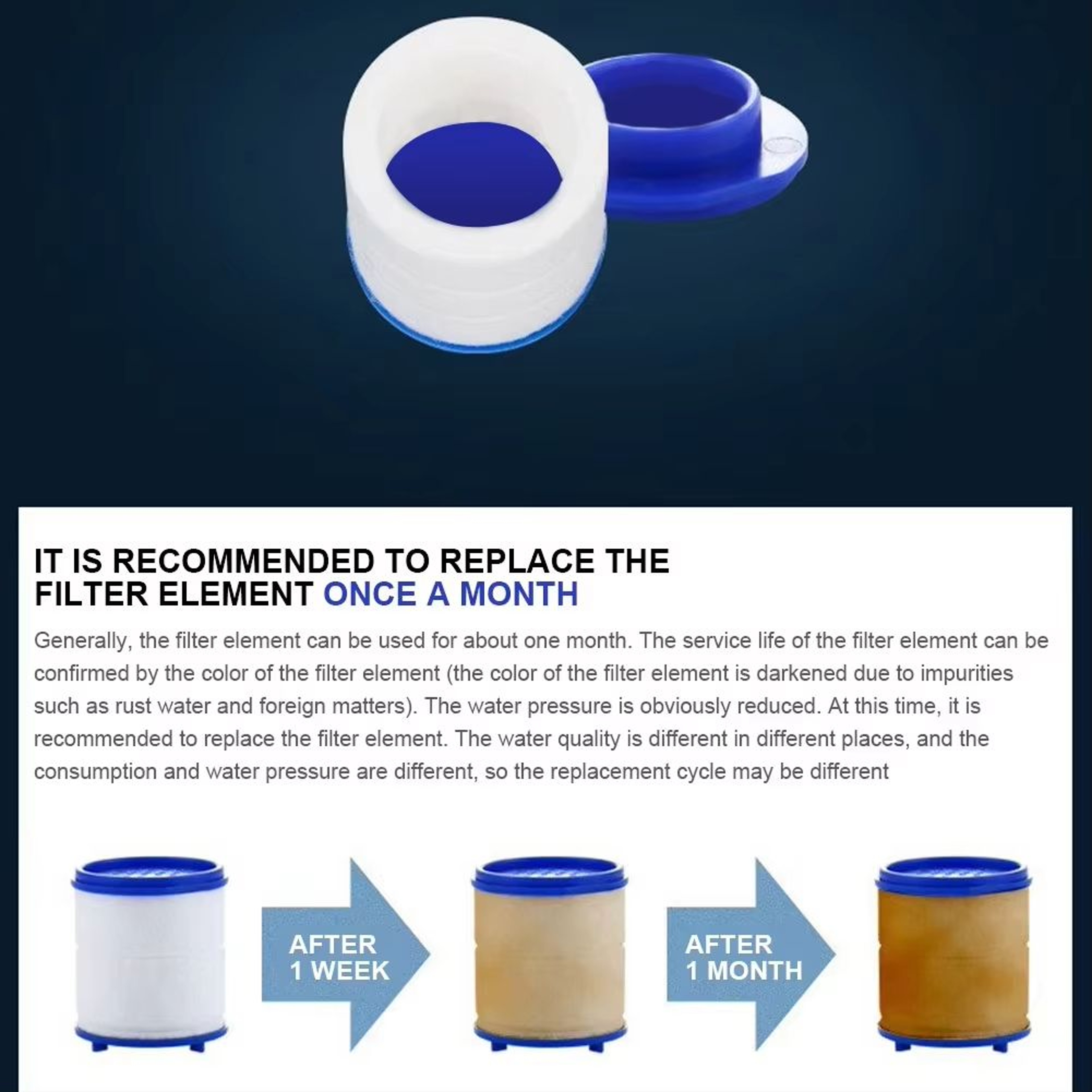 Universal Tap Water Filter And Shower Water Purifier With PP Cotton Cartridge For Kitchen And Bathr 4