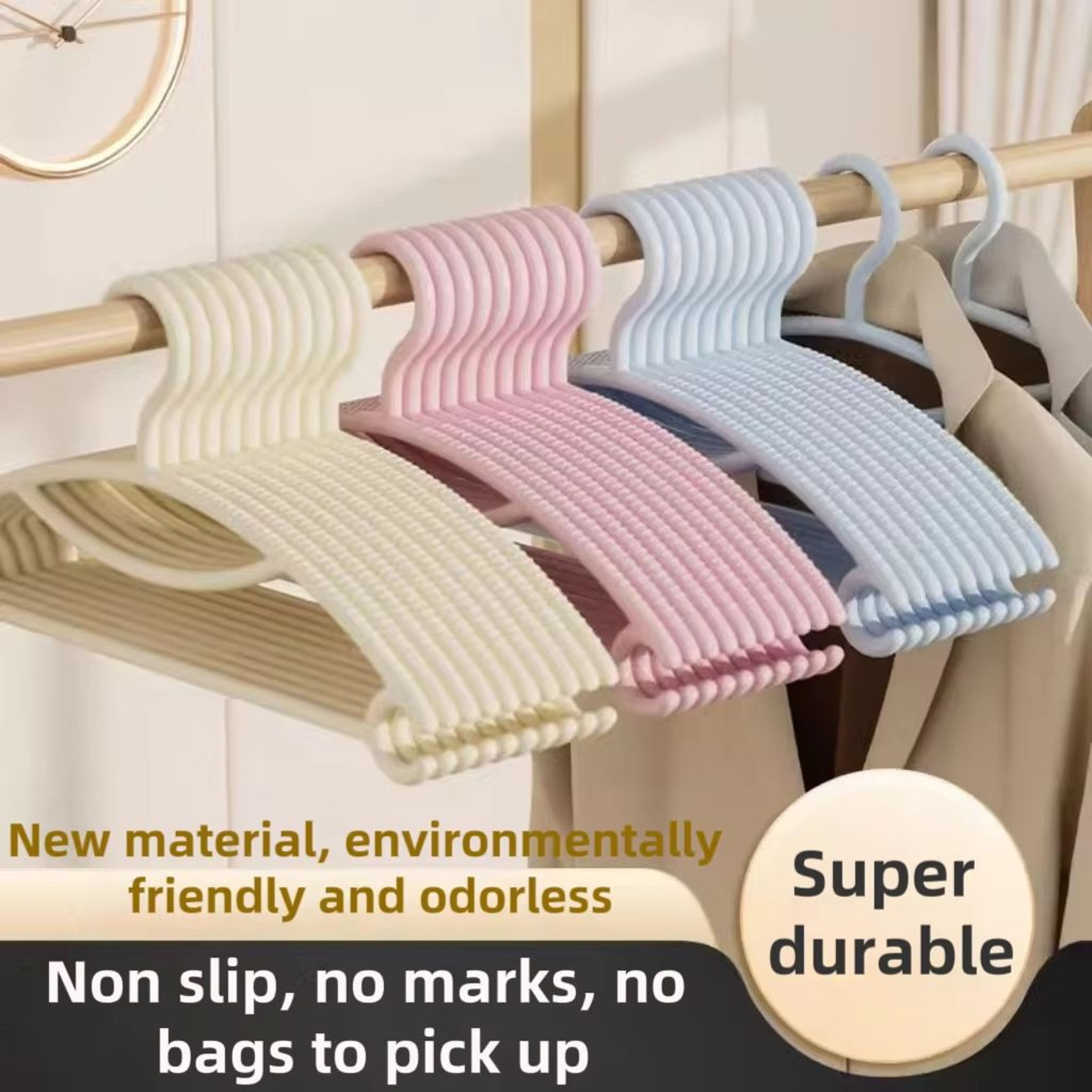 Expanded Wide Shoulder Anti Slip Clothes Hangers Heavy Duty WeatherReady Hangers For Indoor And Out 1
