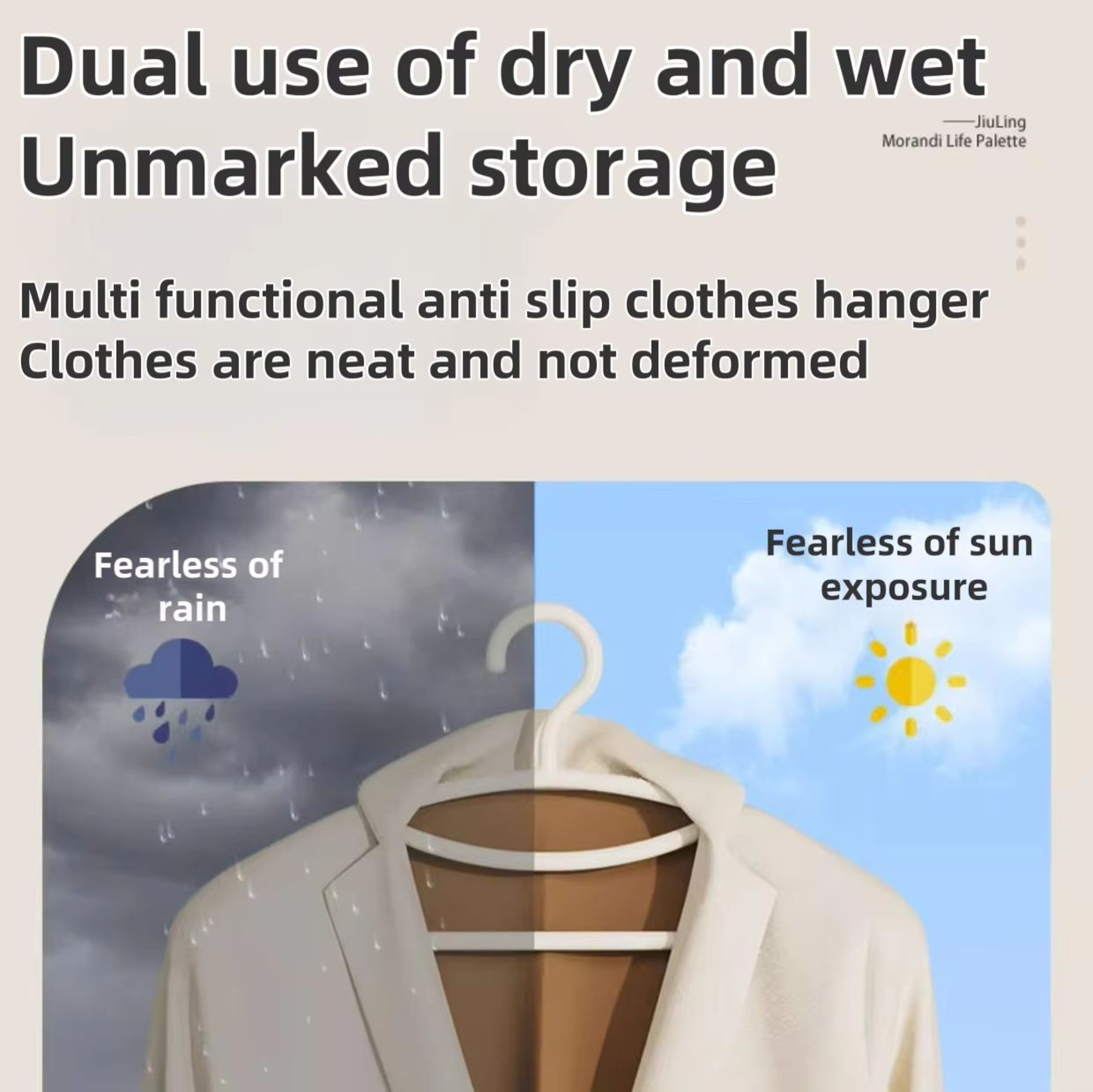 Expanded Wide Shoulder Anti Slip Clothes Hangers Heavy Duty WeatherReady Hangers For Indoor And Out 5