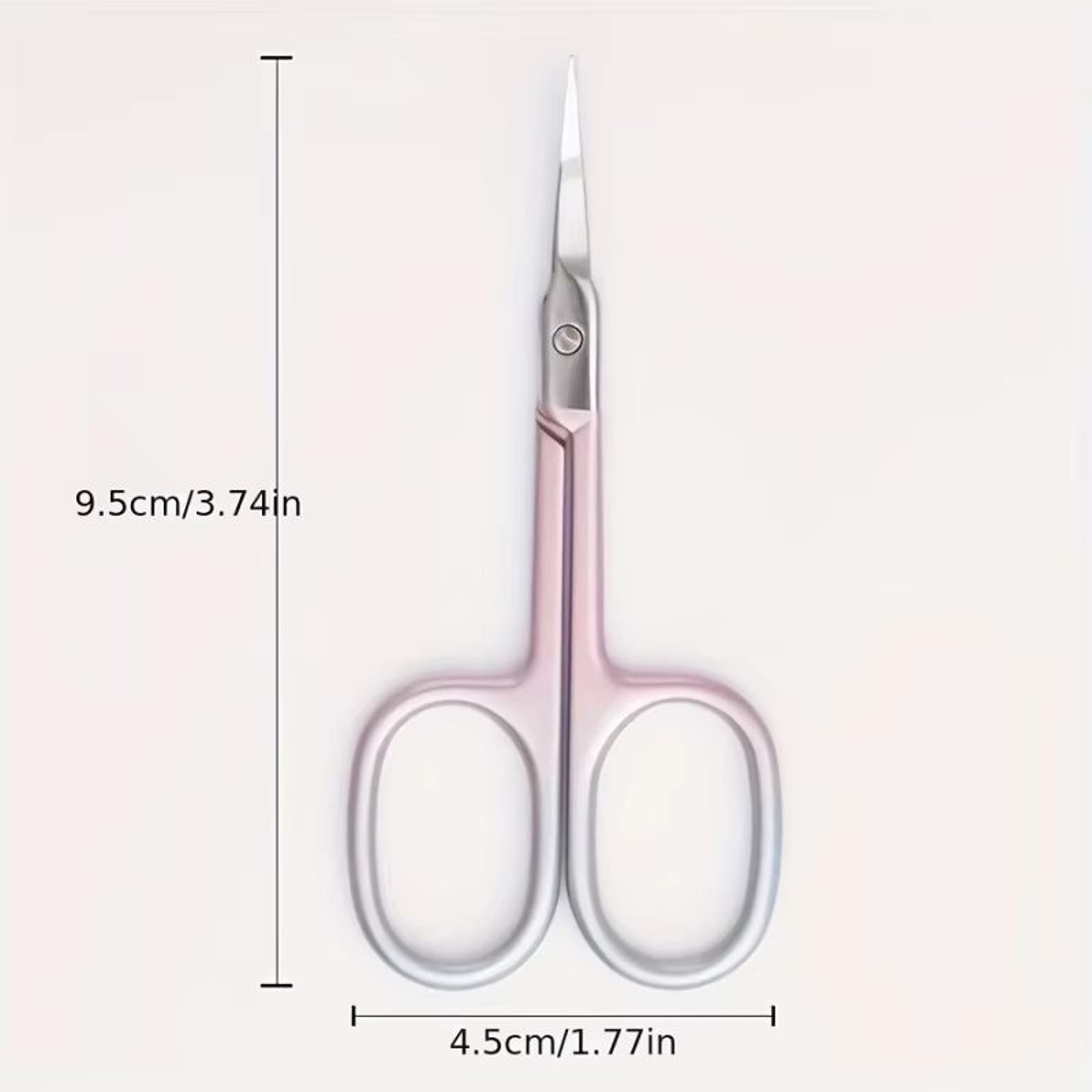 Coral Pink Ambidextrous Cuticle Scissors Extra Fine Curved Precision Manicure Tool 1