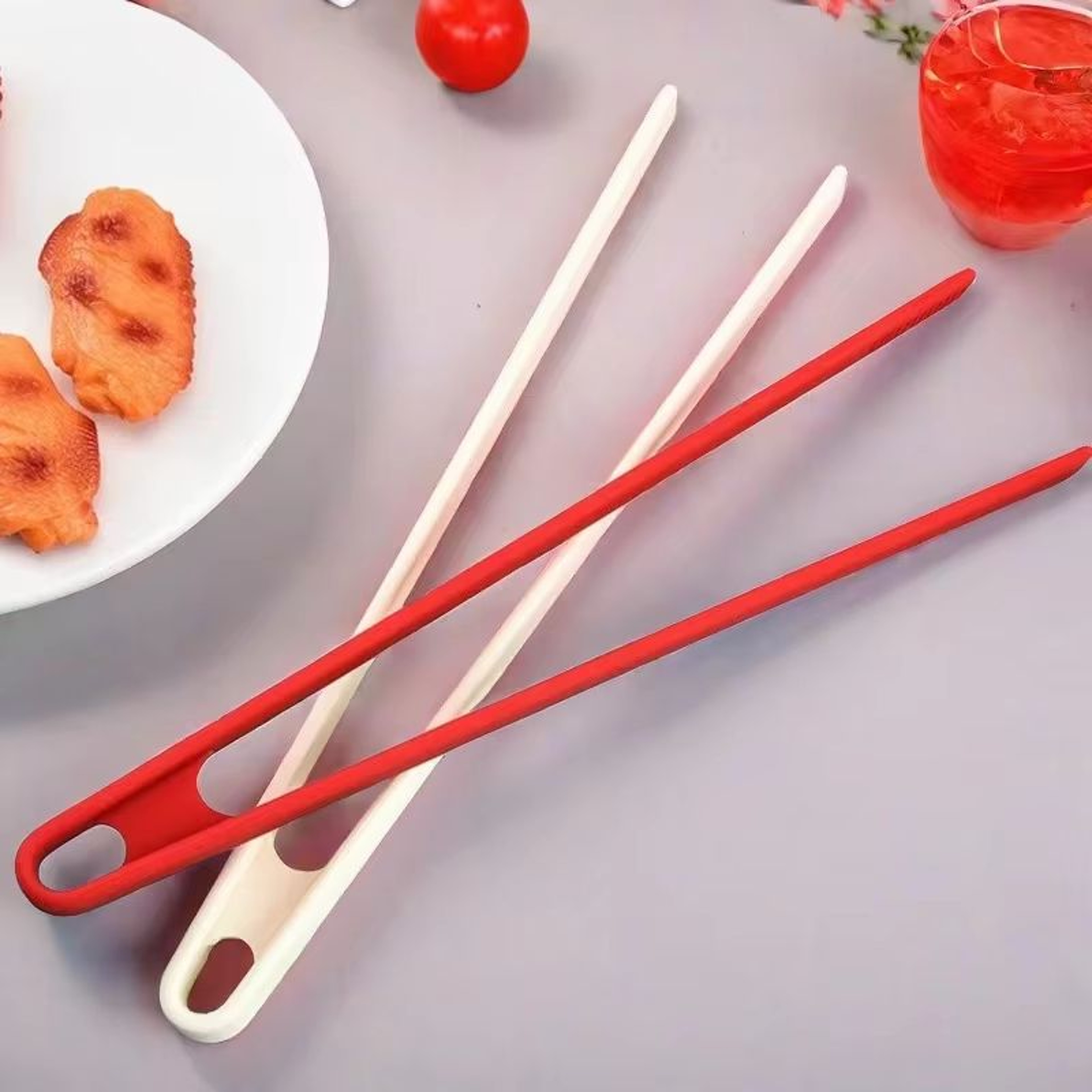 Strong Grip Heat Resistant Silicone Kitchen Tongs BBQ Cooking Tongs For Nonstick Pans Grill And Toa 2