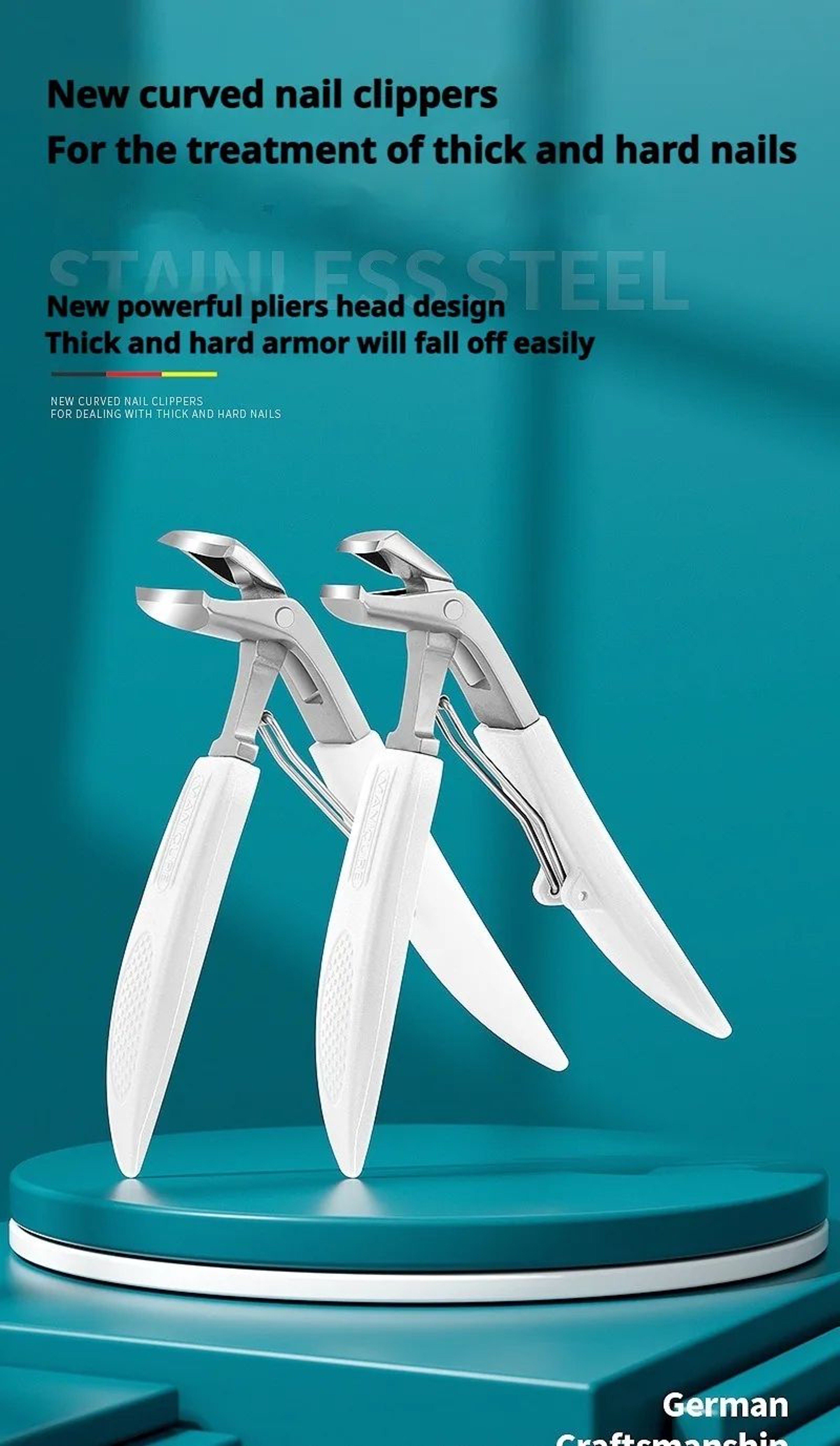 Pointed Tip Ingrown Toenail Clippers Precision Nail Cutter for Dead Skin and Toenail Care – view 1