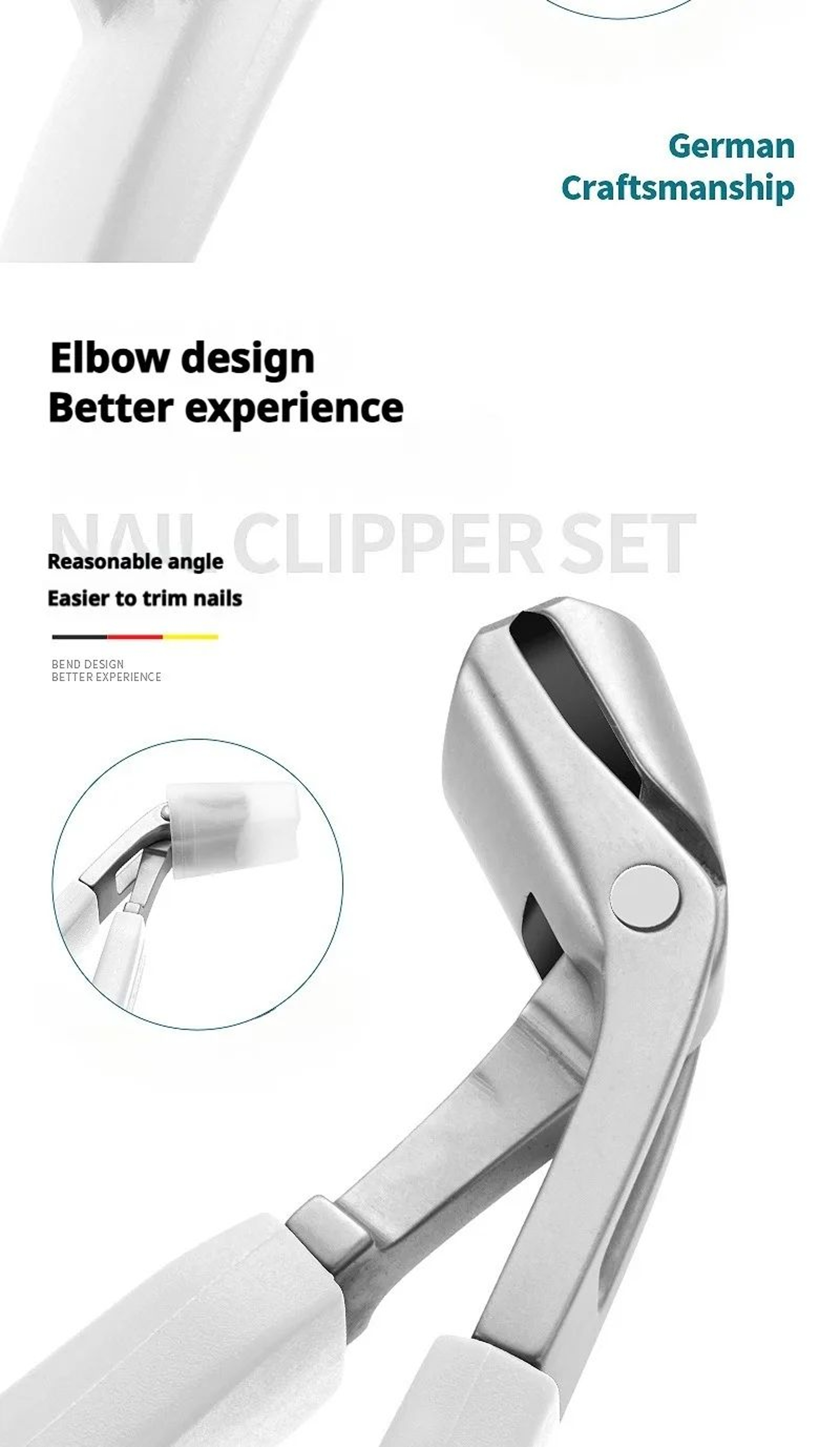 Pointed Tip Ingrown Toenail Clippers Precision Nail Cutter for Dead Skin and Toenail Care – view 9