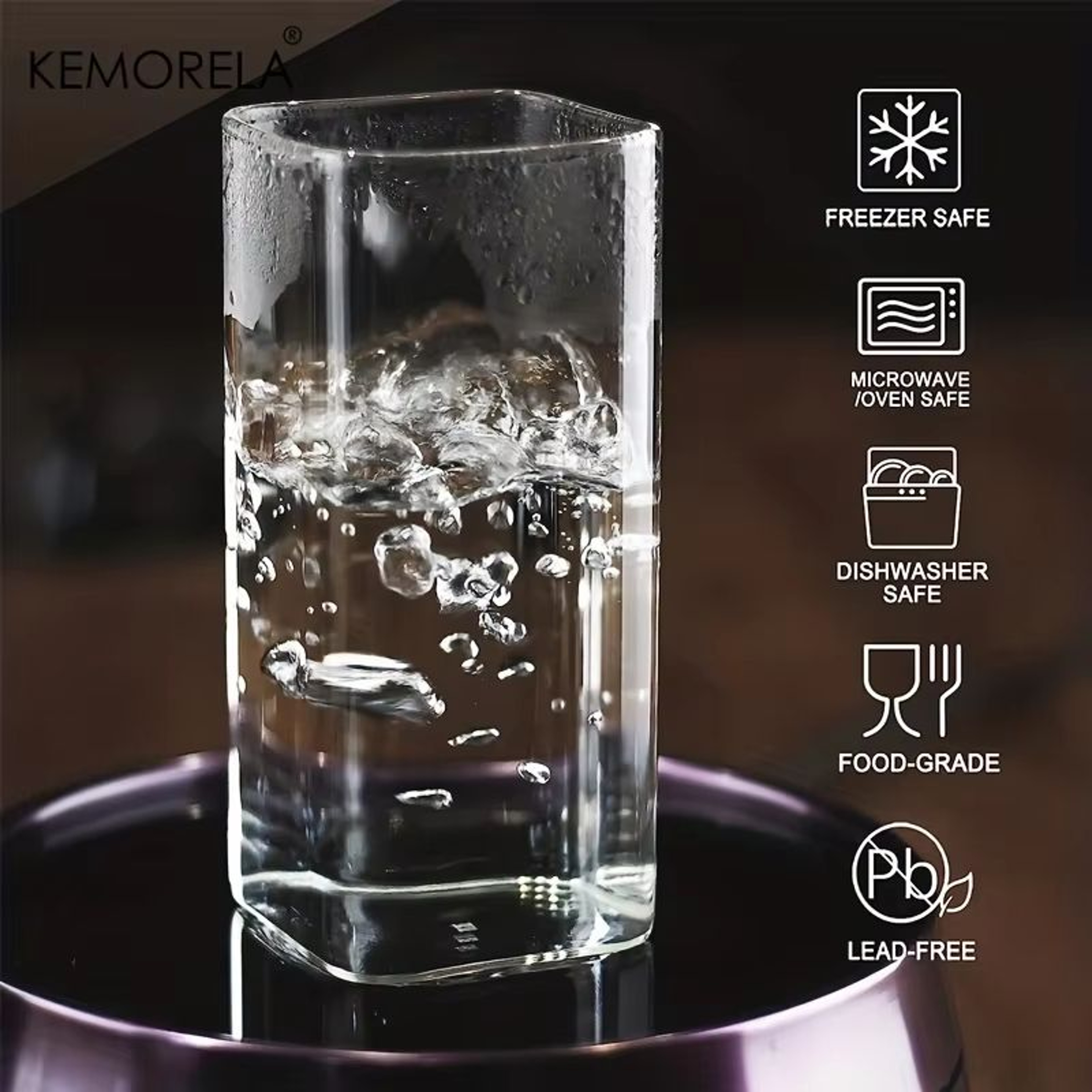 4Piece Highball Glass Set  1688  1893 Fl Oz Clear Tall Drinking Glasses For Cocktails Beer Juice An 4