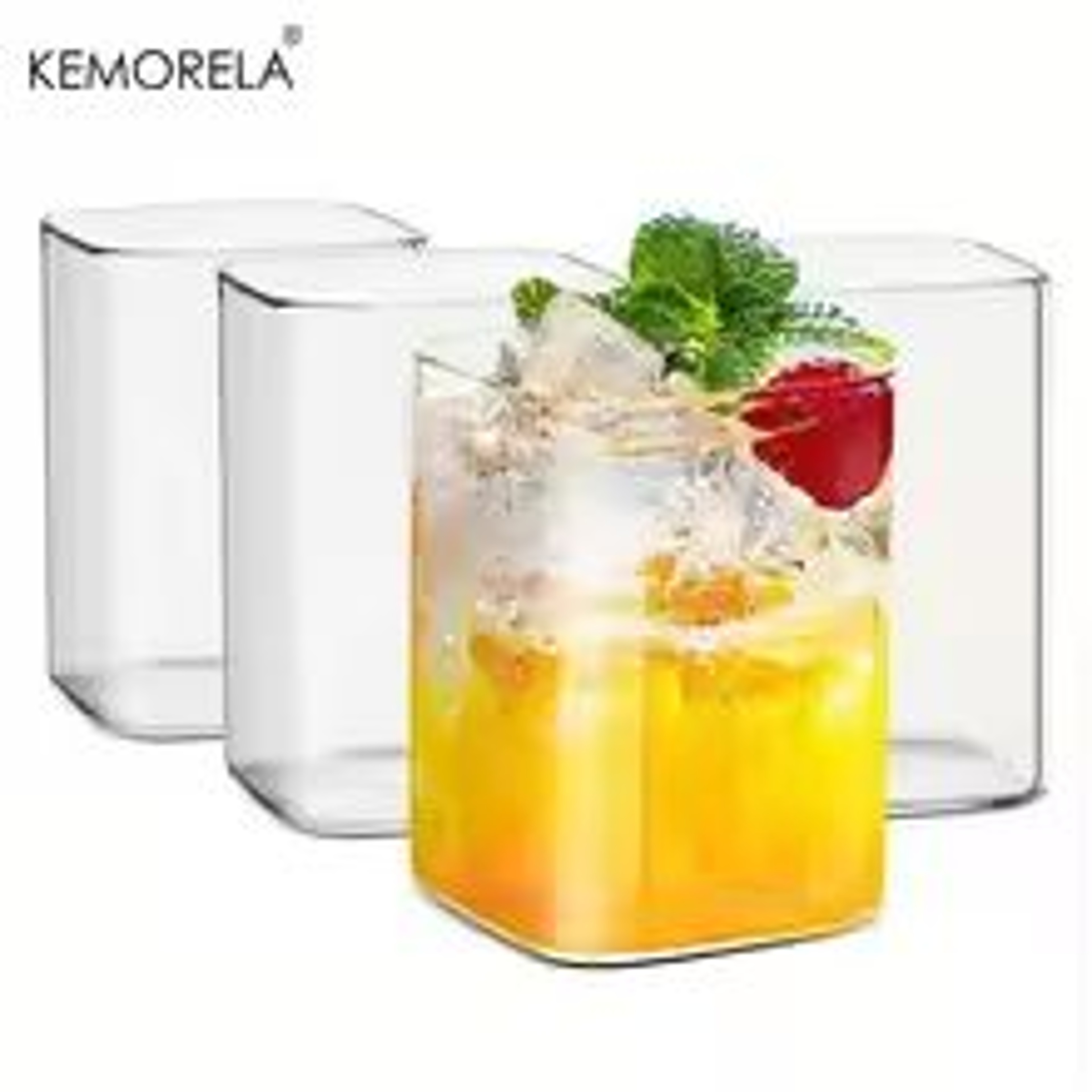 4Piece Highball Glass Set  1688  1893 Fl Oz Clear Tall Drinking Glasses For Cocktails Beer Juice An 6