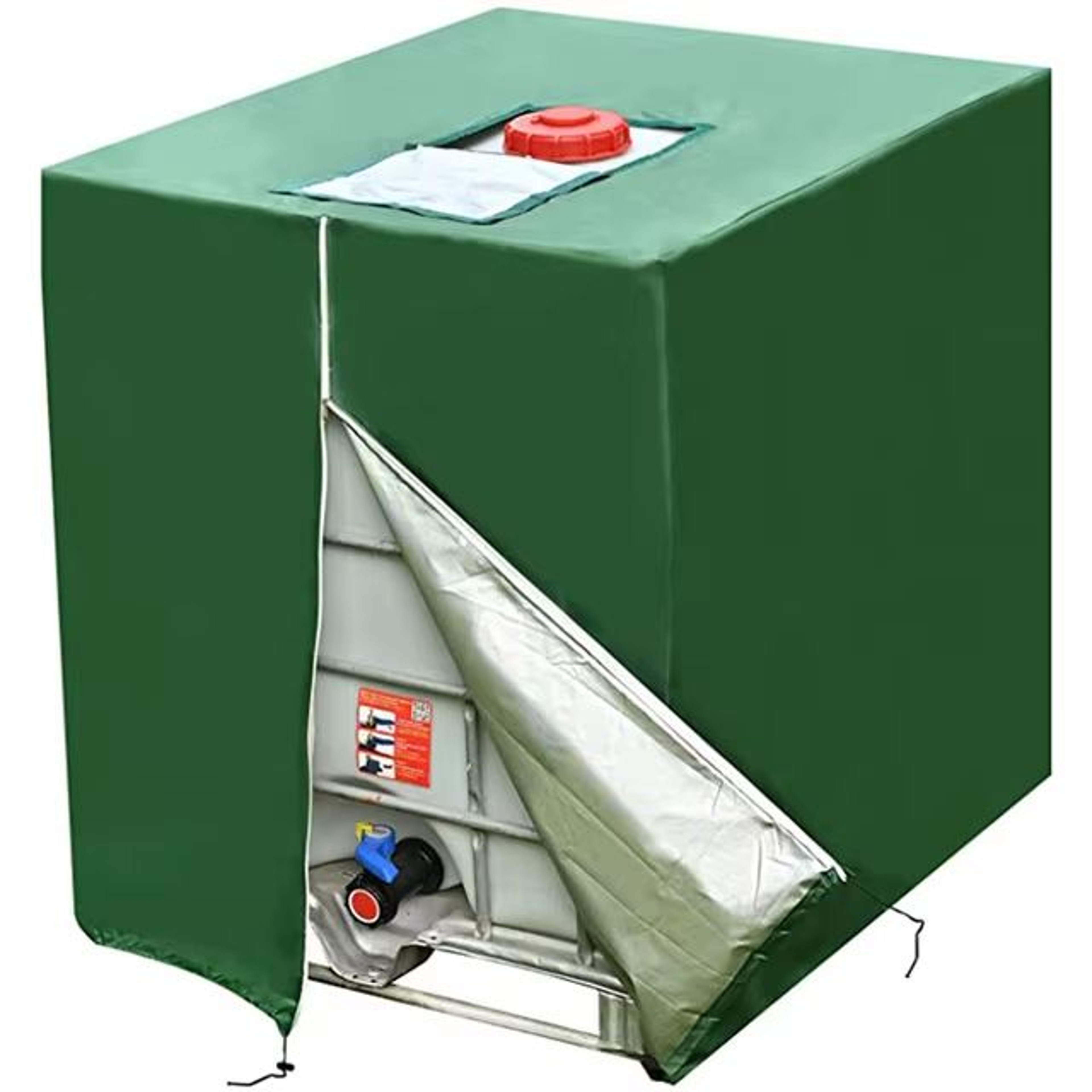 UVResistant Waterproof IBC Tank Cover With Zipper For 264 Gal 1000L Water Storage Tanks 8