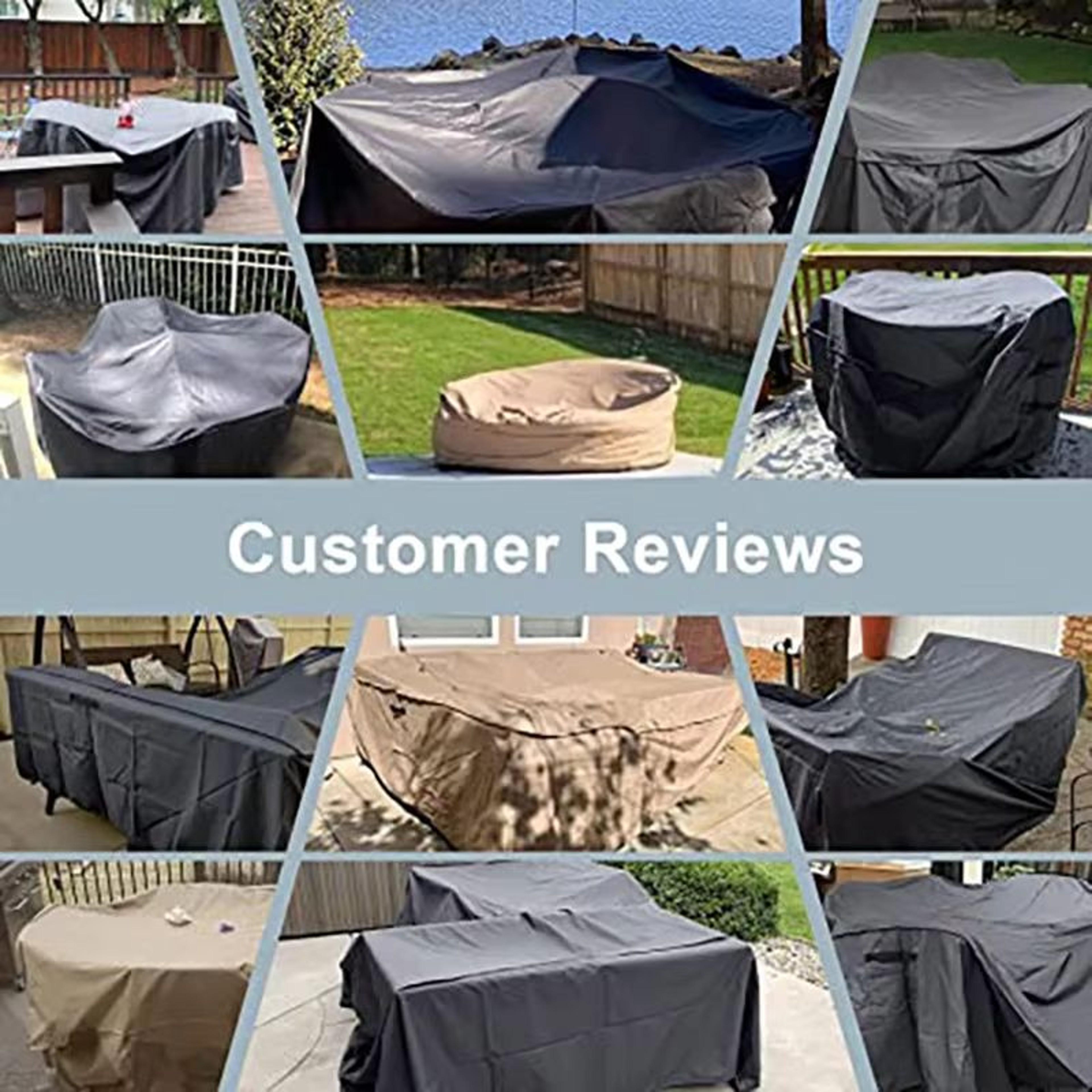 Heavy Duty Square Waterproof Outdoor Furniture Cover With UV And Dust Protection For Patio Tables A 1
