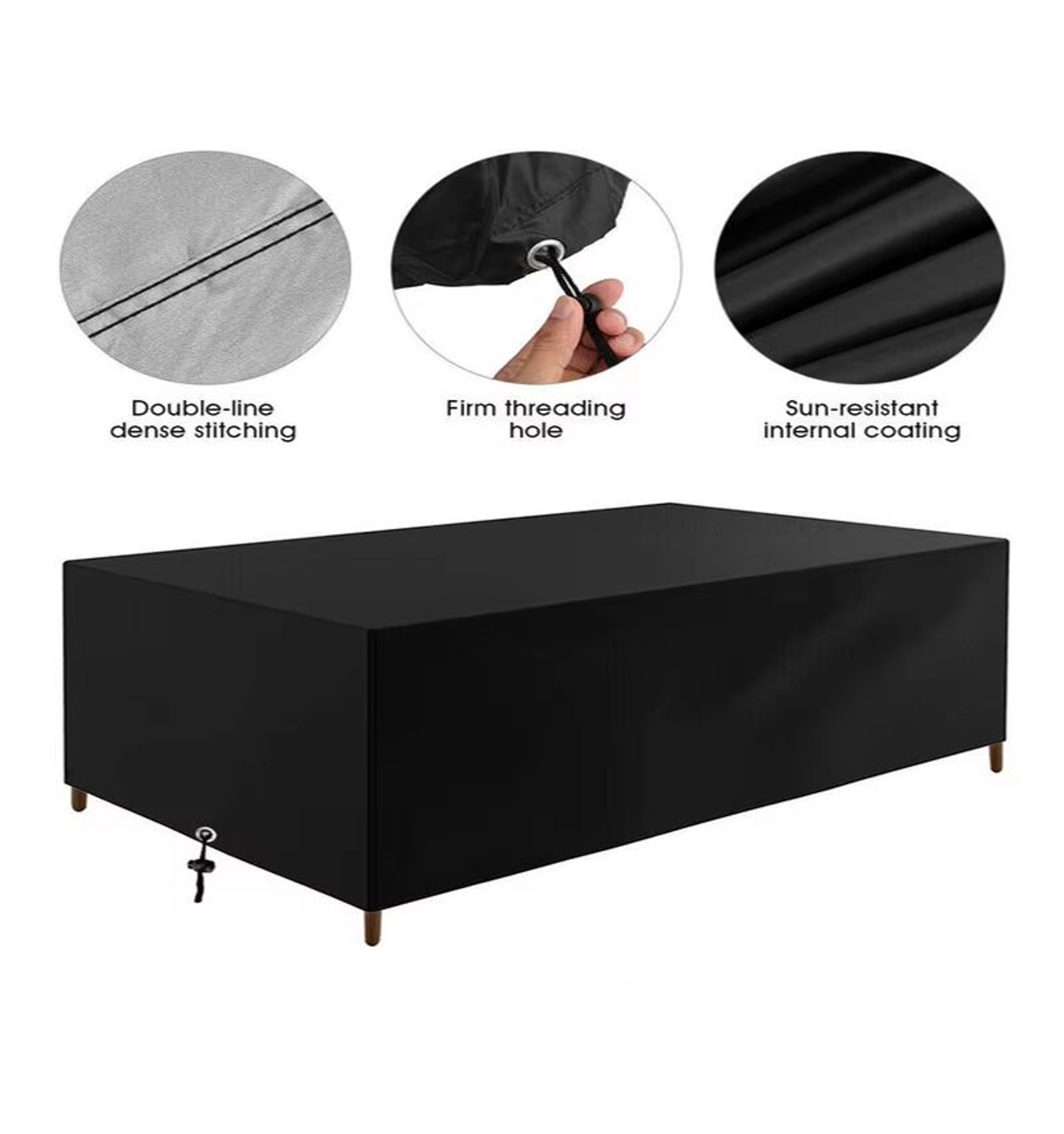 Heavy Duty Square Waterproof Outdoor Furniture Cover With UV And Dust Protection For Patio Tables A 2