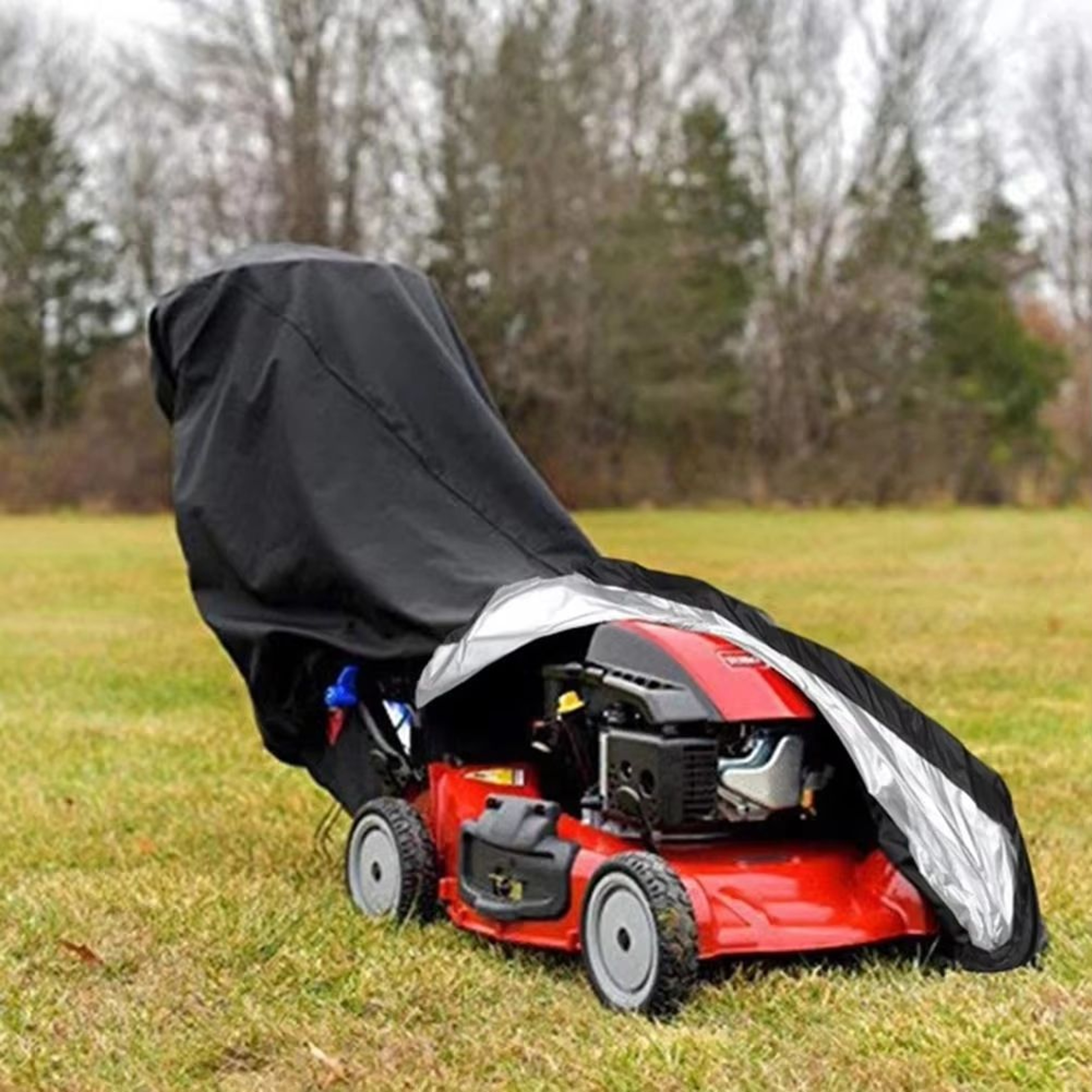 210D Waterproof Lawn Mower Cover With UV Protection And Drawstring  Universal Outdoor Equipment Cov 0