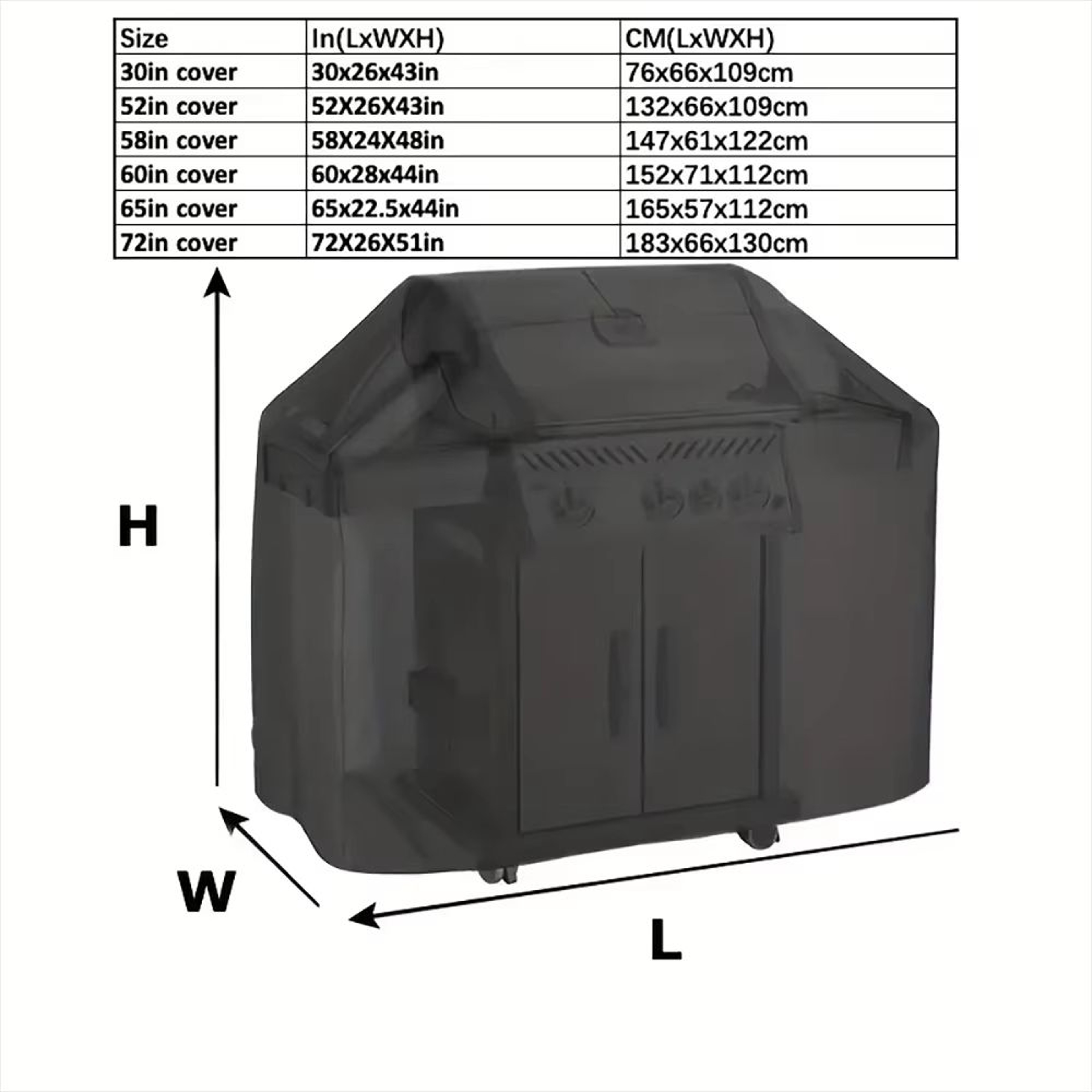Heavy Duty Waterproof BBQ Grill Cover  AntiDust Rain Protective Outdoor Barbecue Cover 7