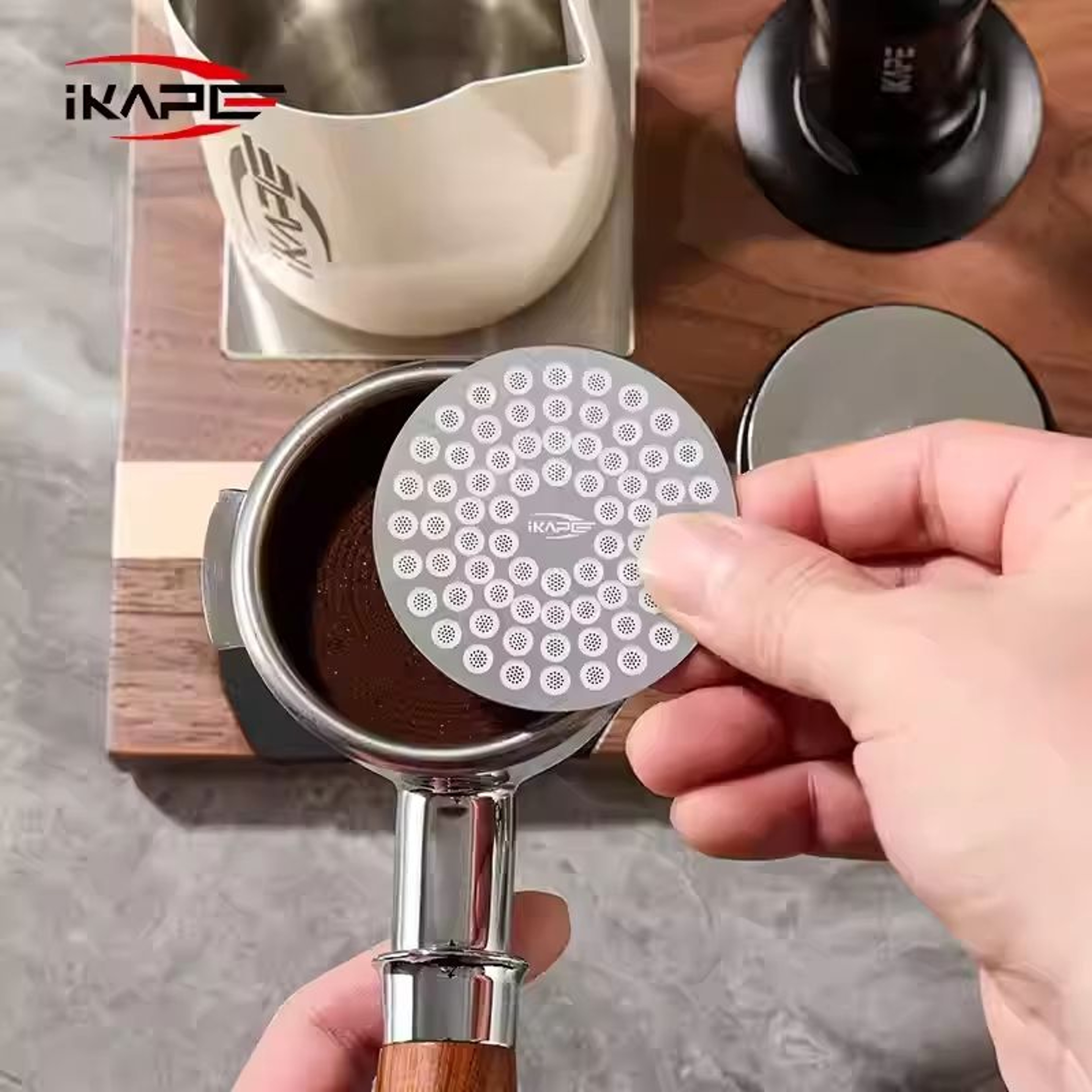 IKAPE Espresso V2 Puck Screen For 201in  213in  228in Portafilters  Precision Filter Upgrade 0