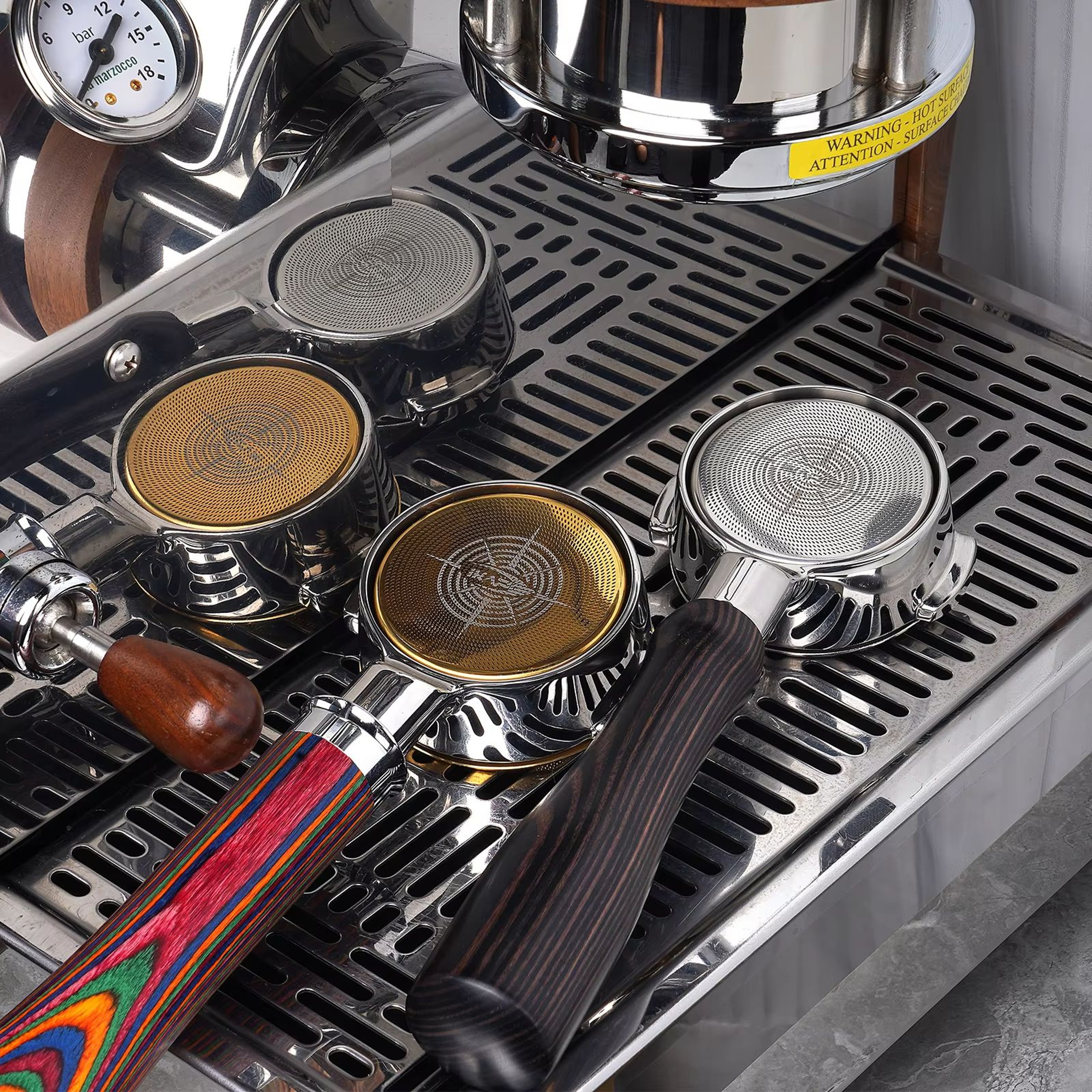 IKAPE Precision High Extraction Coffee Filter Basket  Stainless Steel Bottomless Portafilter Upgrad 0