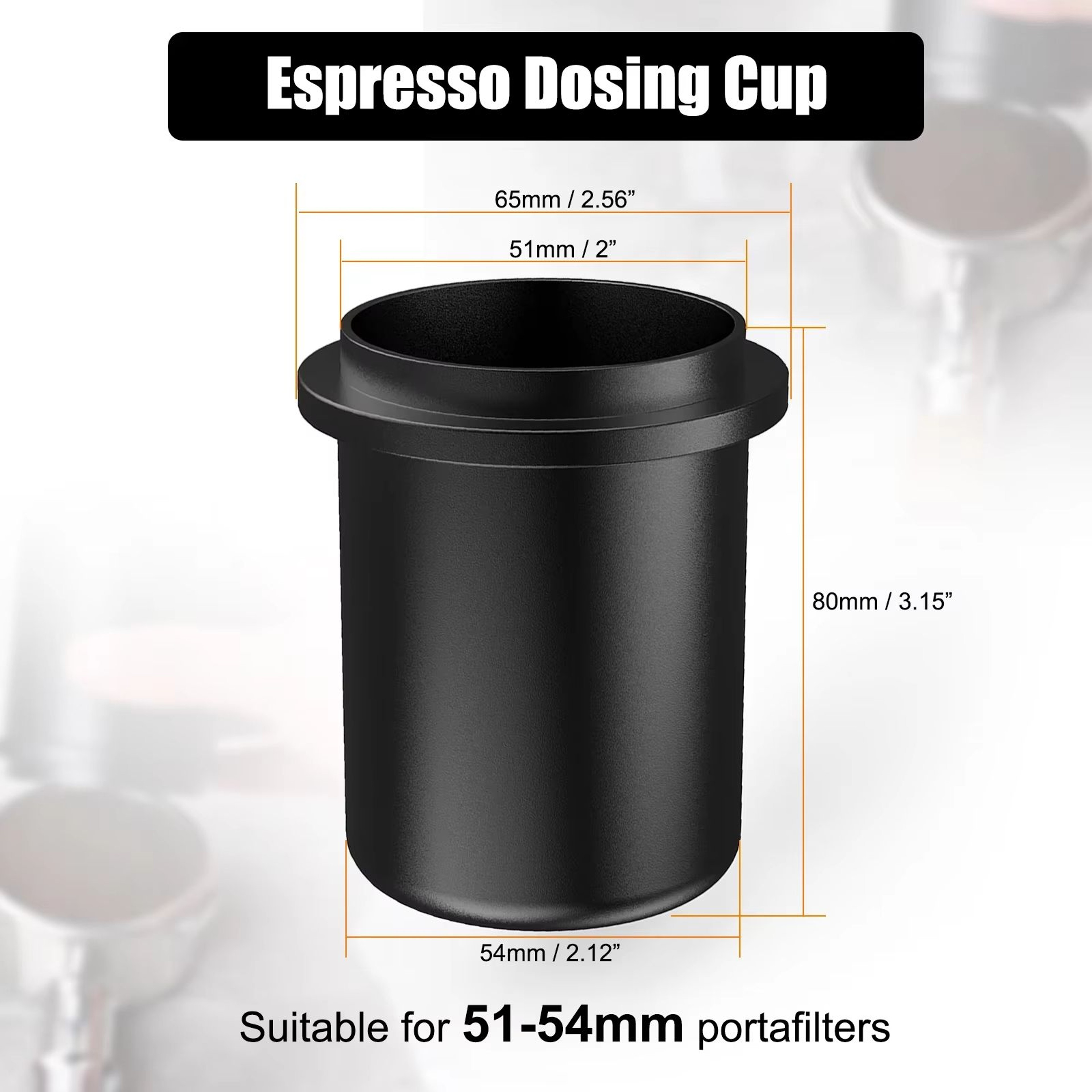 IKAPE Espresso Dosing Cup  Compatible With 5158 Mm 201228 In Portafilters Aluminum Coffee Accessory 6