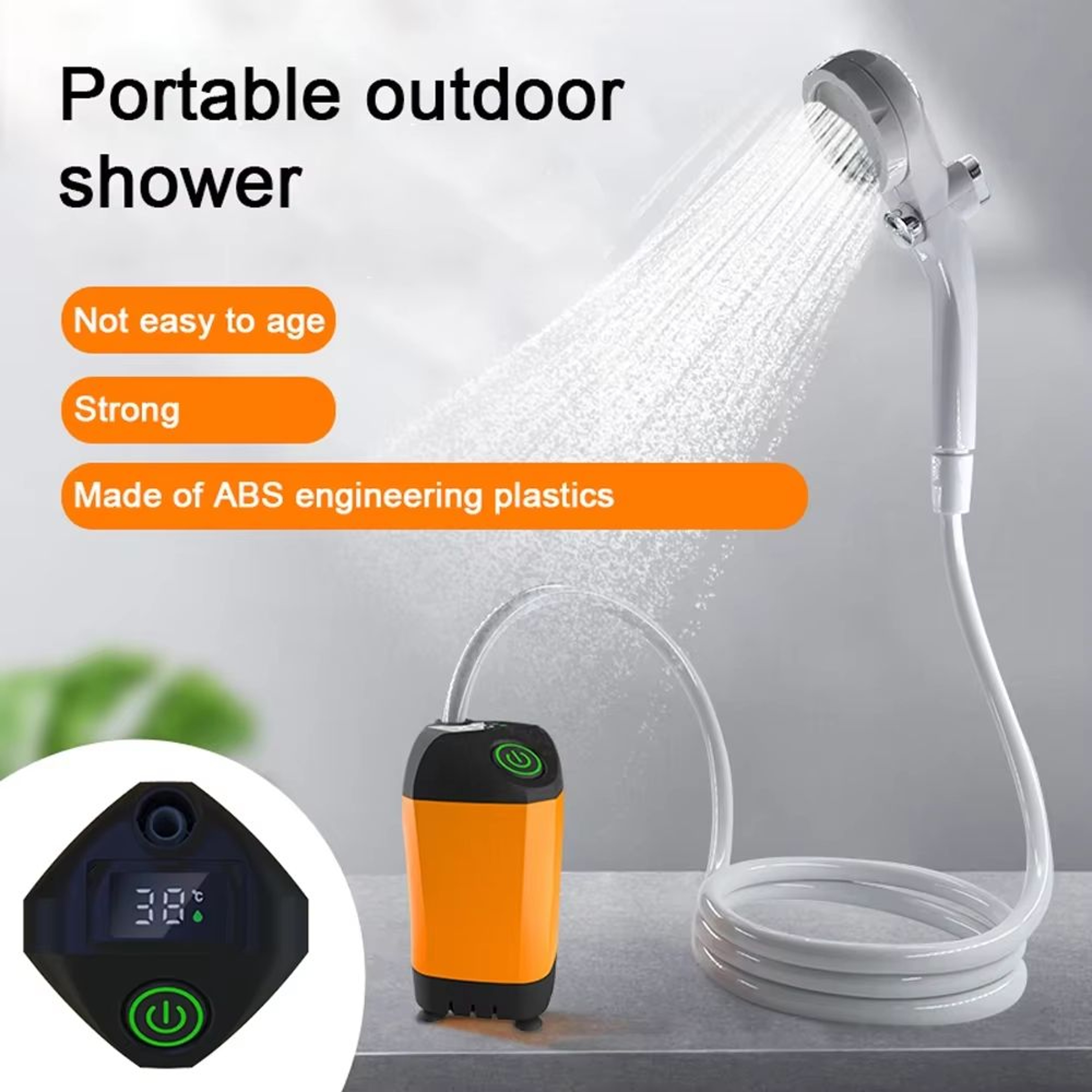 Portable Rechargeable USB Outdoor Shower Pump For Camping And Pet Bath 0