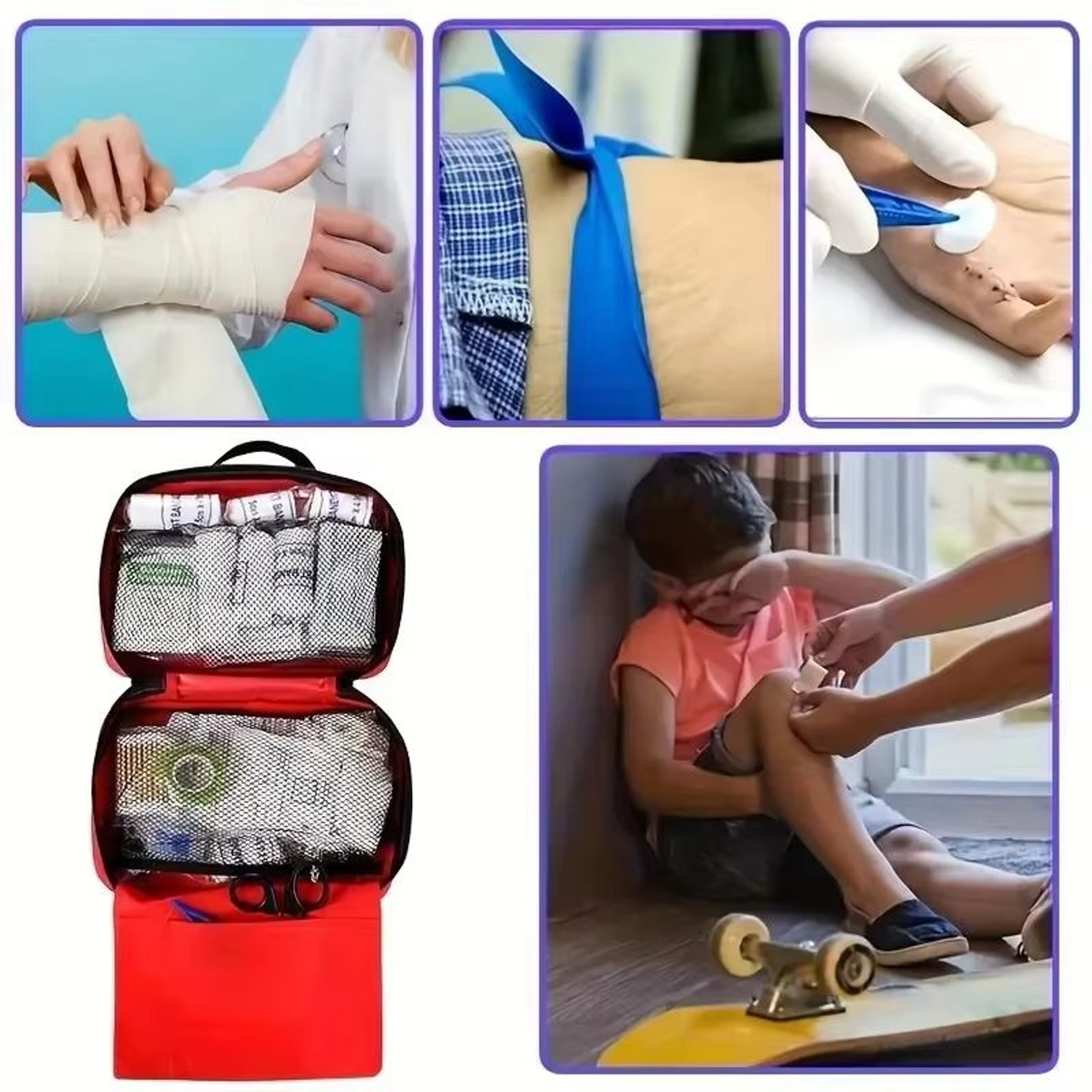 184Piece Comprehensive First Aid Kit With Portable Medical Bag 4