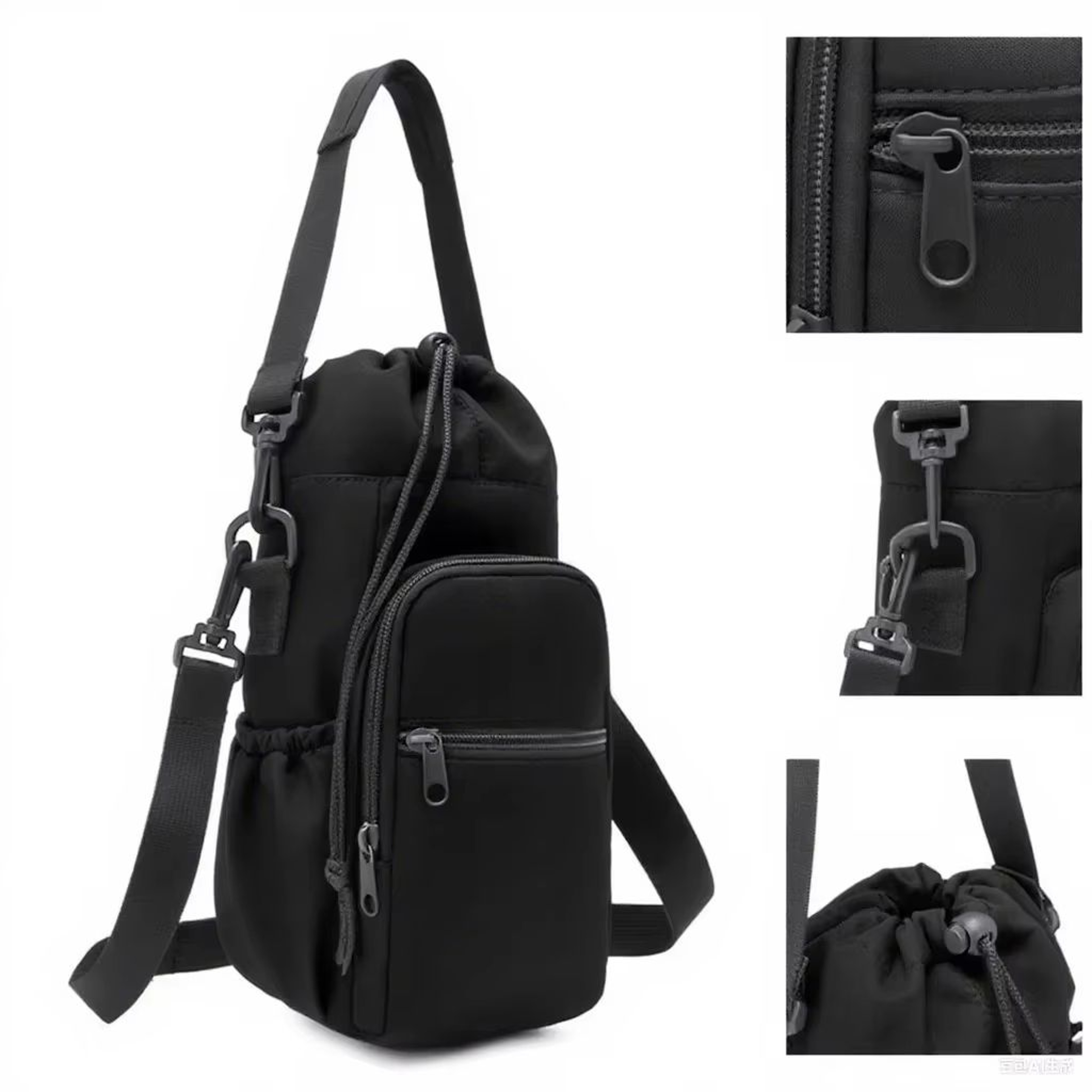 Portable Insulated Water Bottle Bag With Adjustable Strap And Phone Pocket 1