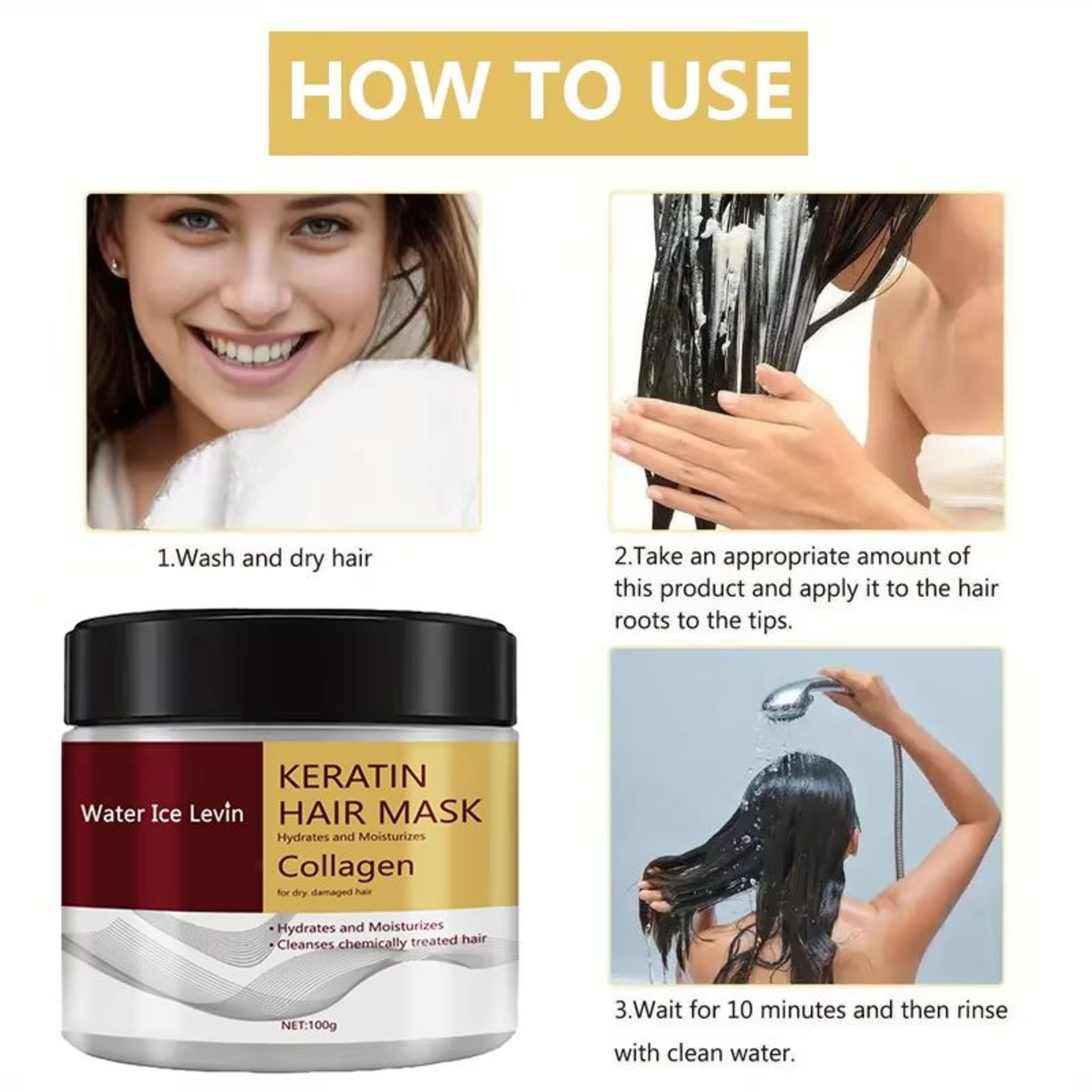 RevitalizePro Collagen Keratin Hair Mask Deep Repair  Frizz Control Oil Balancing Treatment 5
