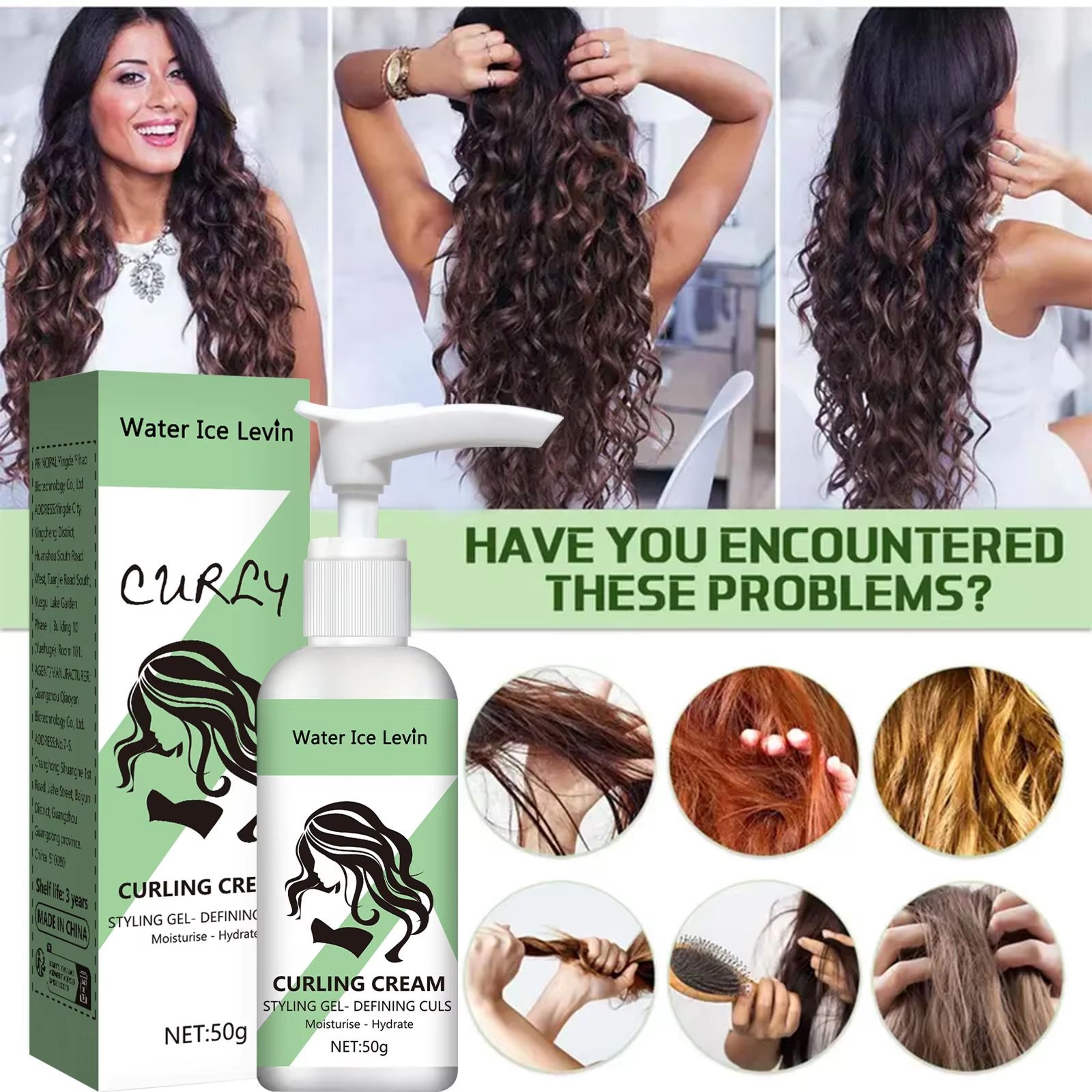 CurlDefine Moisturizing Curly Hair Styling Cream Shine Enhancer And Elasticity Booster 2