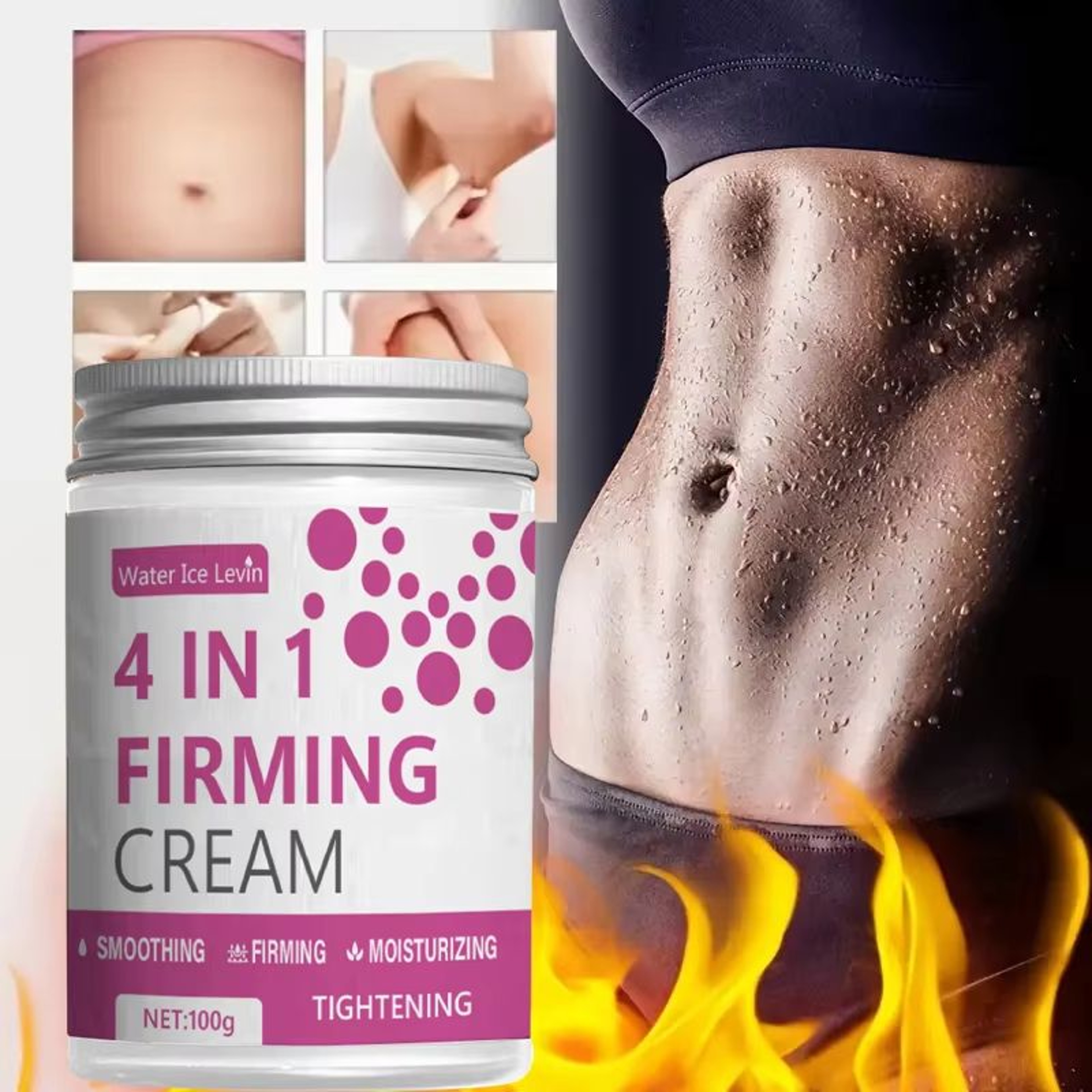 4in1 Firming Body Cream With Ginger Aloe Vera  Coffee Essence  Moisturizing Toning Solution For Abd 5