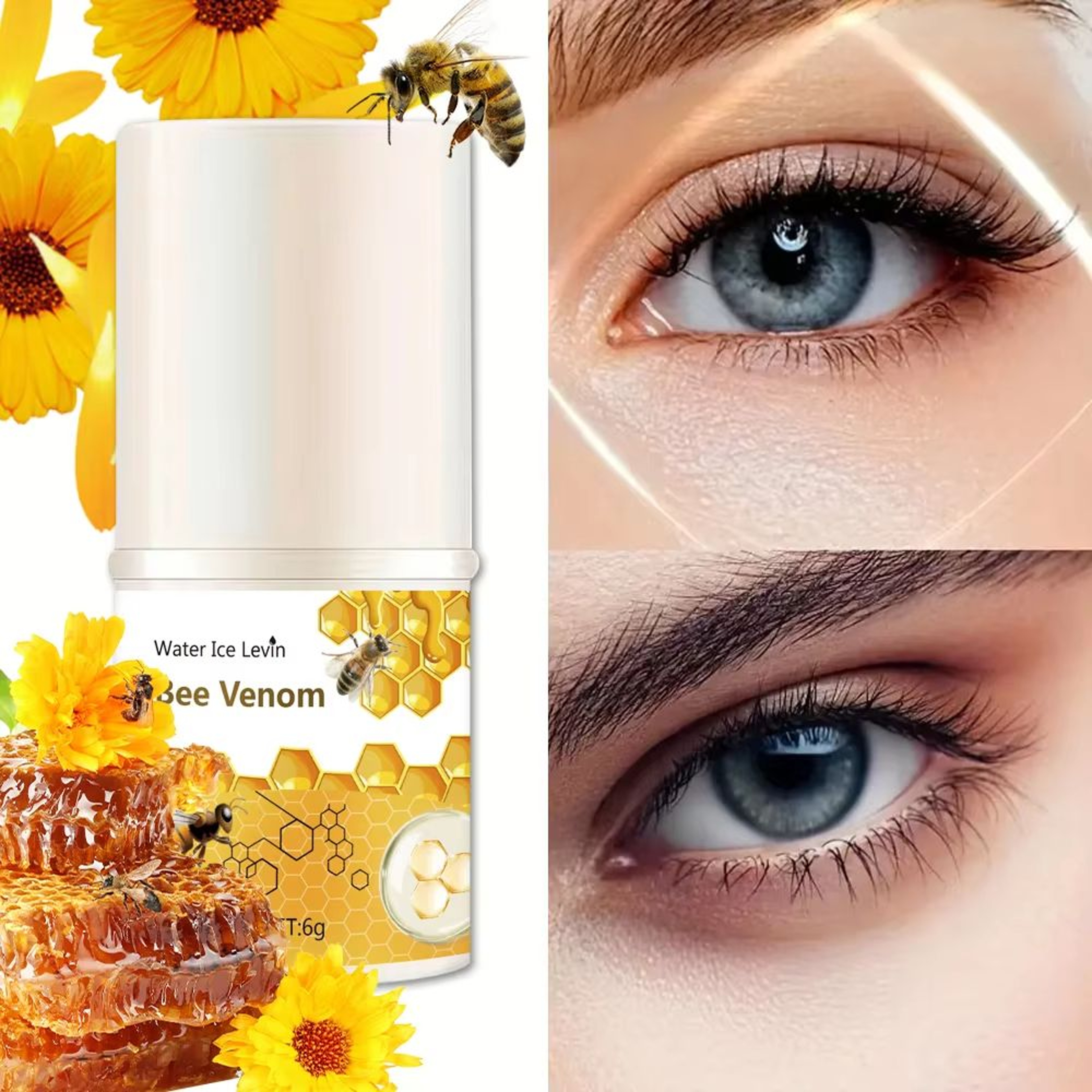 Bee Venom Eye Cream Stick  Dark Circles  UnderEye Bags Moisturizing Hyaluronic Acid Serum 4
