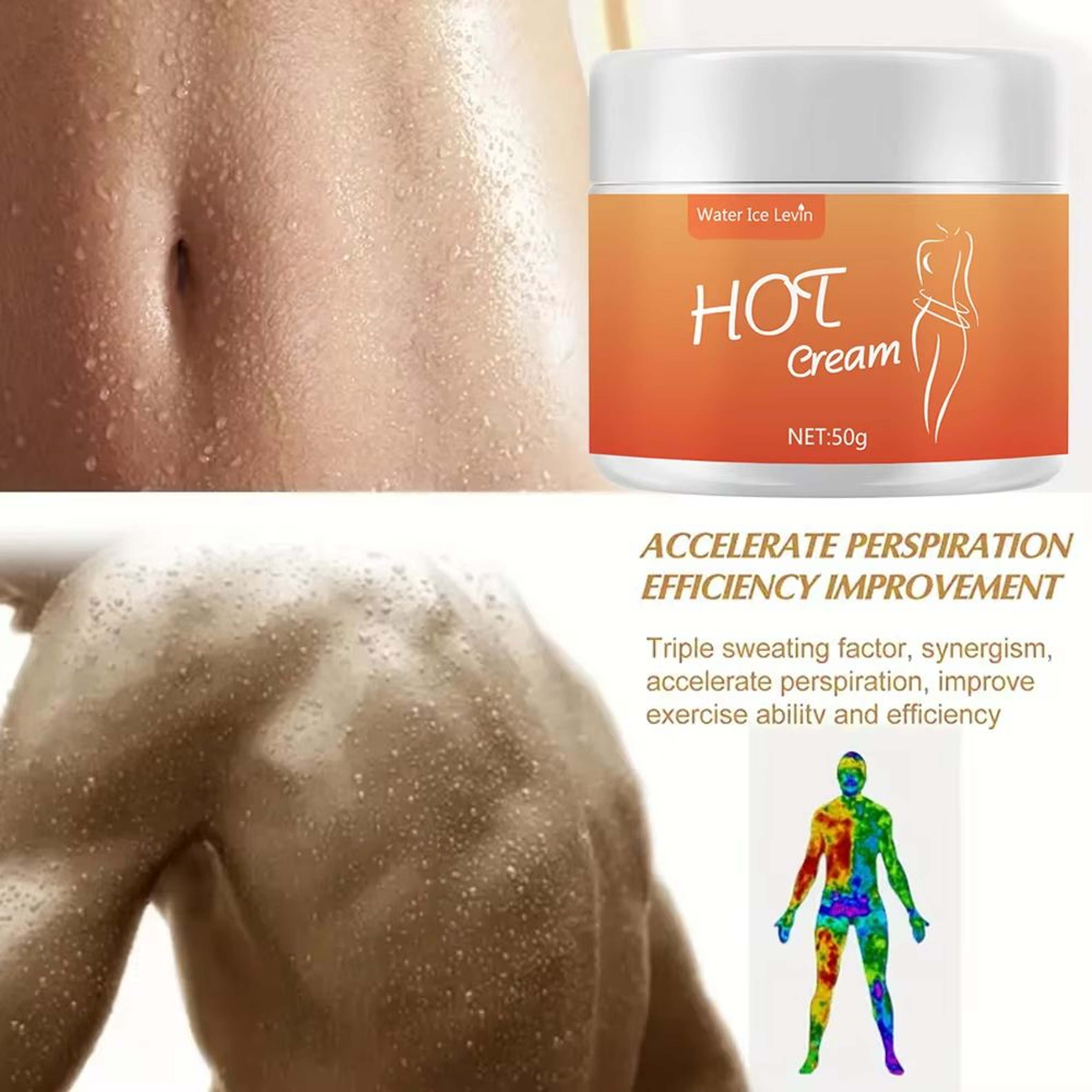 Heat Massage Cream  Warming Fitness Massage Cream For Muscle Training  Recovery 50g 4