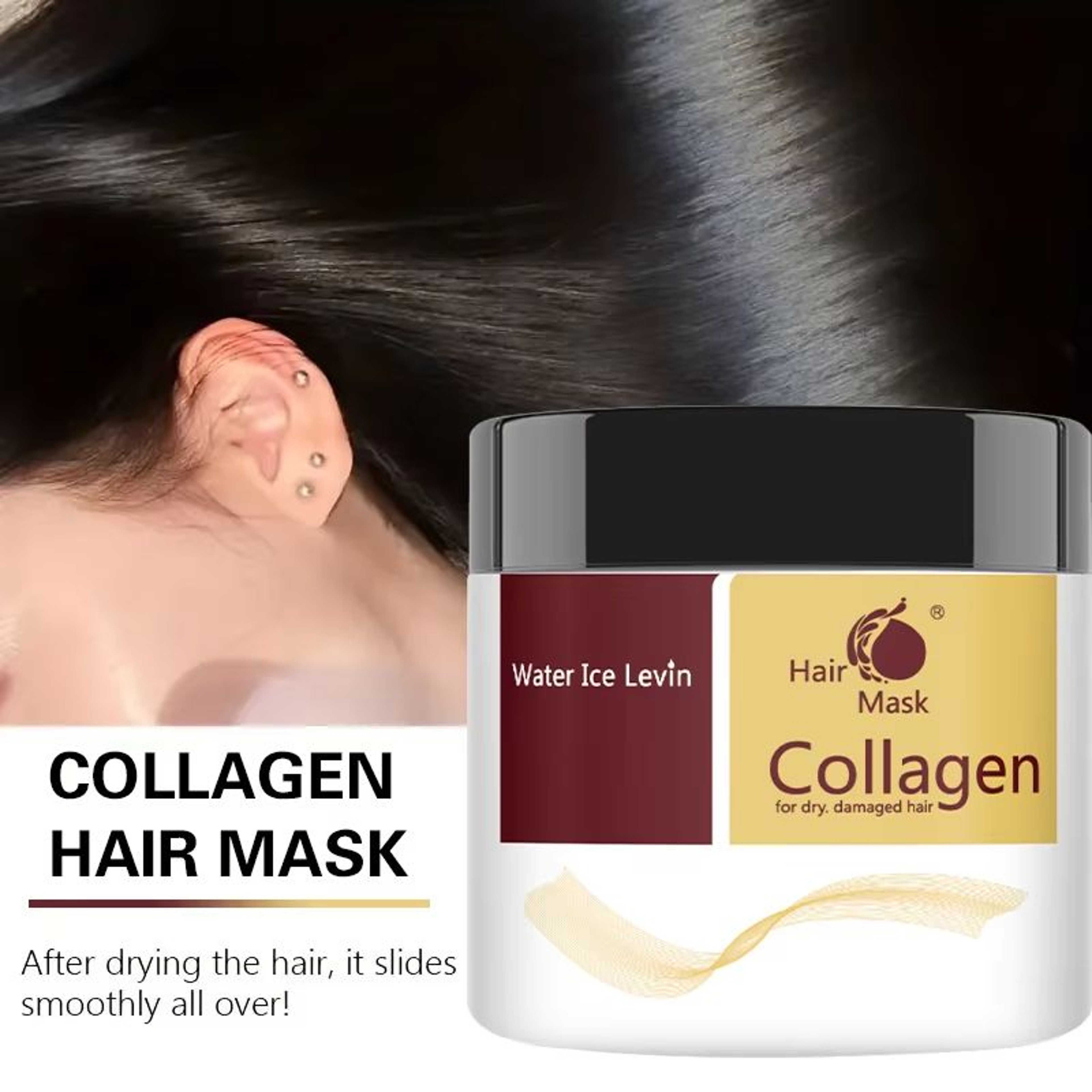Collagen  Moroccan Argan Oil Deep Repair Hair Mask  Conditioning Treatment For Dry And Damaged Hair 4