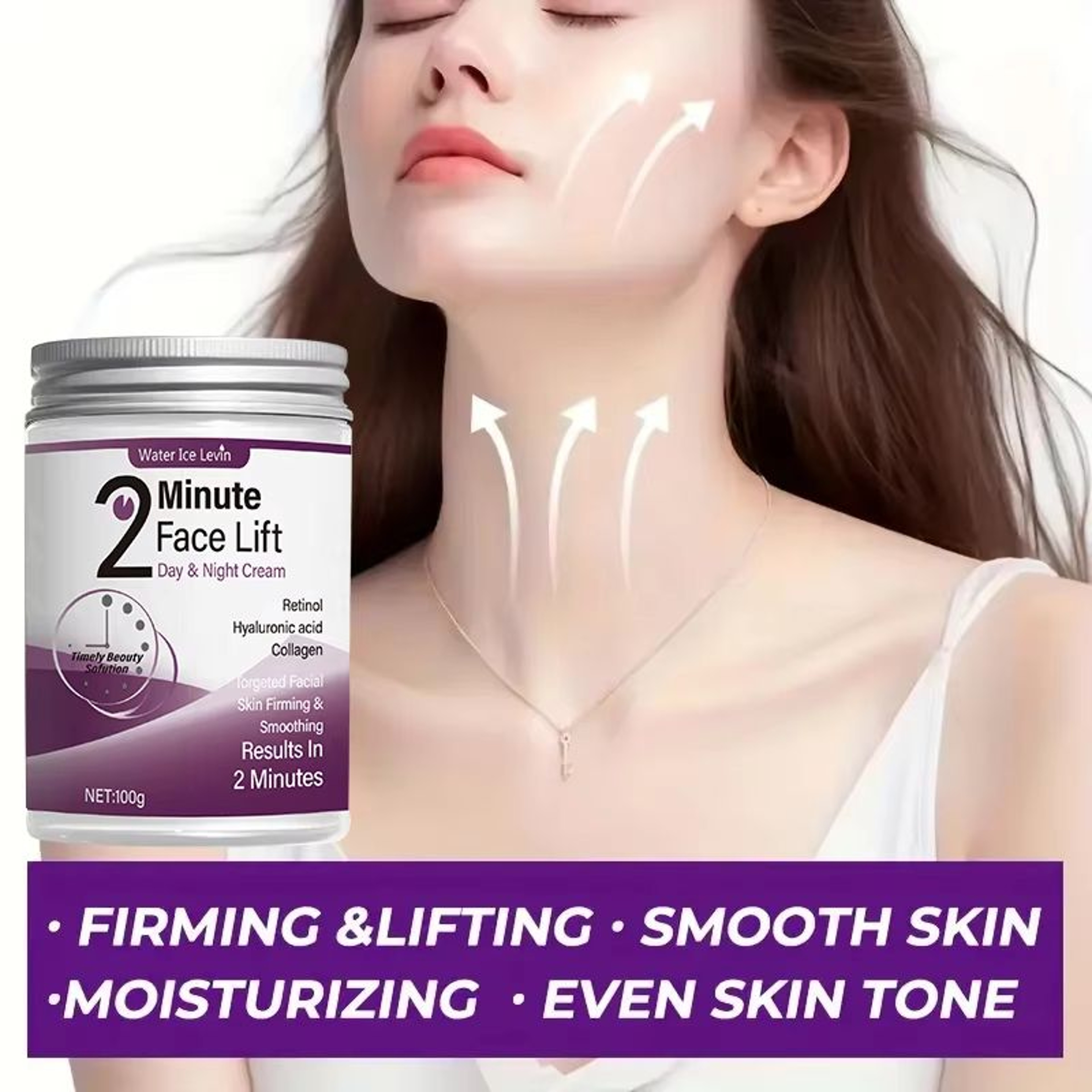 2Minute Facial Lifting Day  Night Cream  Retinol Hyaluronic Acid  Collagen Moisturizing Lotion 1
